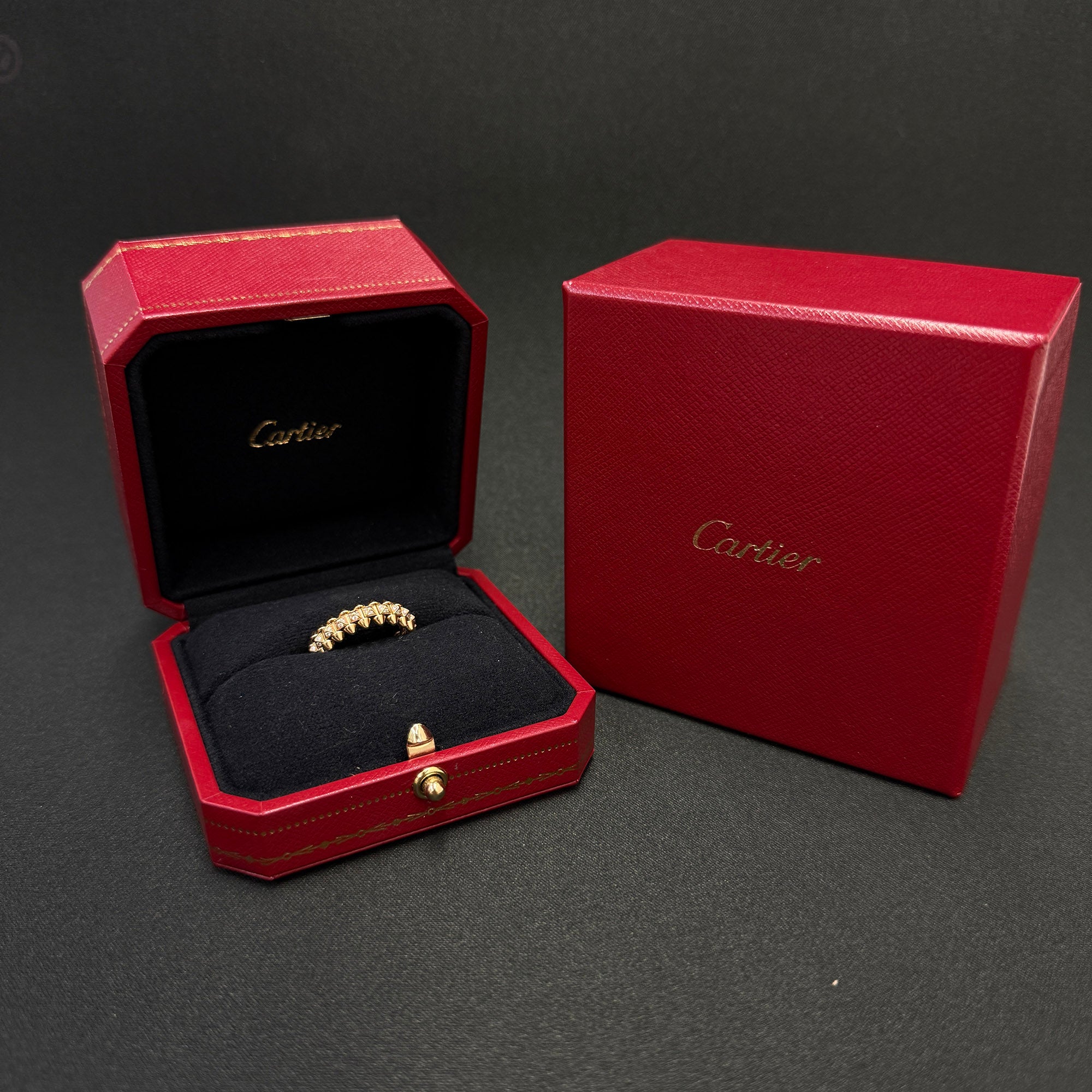 Cartier Au750 YG Clash de Cartier Ring Small Pave Diamond Size 49(9号) カルティエ Au750 イエローゴールド クラッシュ ドゥ カルティエ リング スモール パヴェダイアモンド サイズ49(9号)