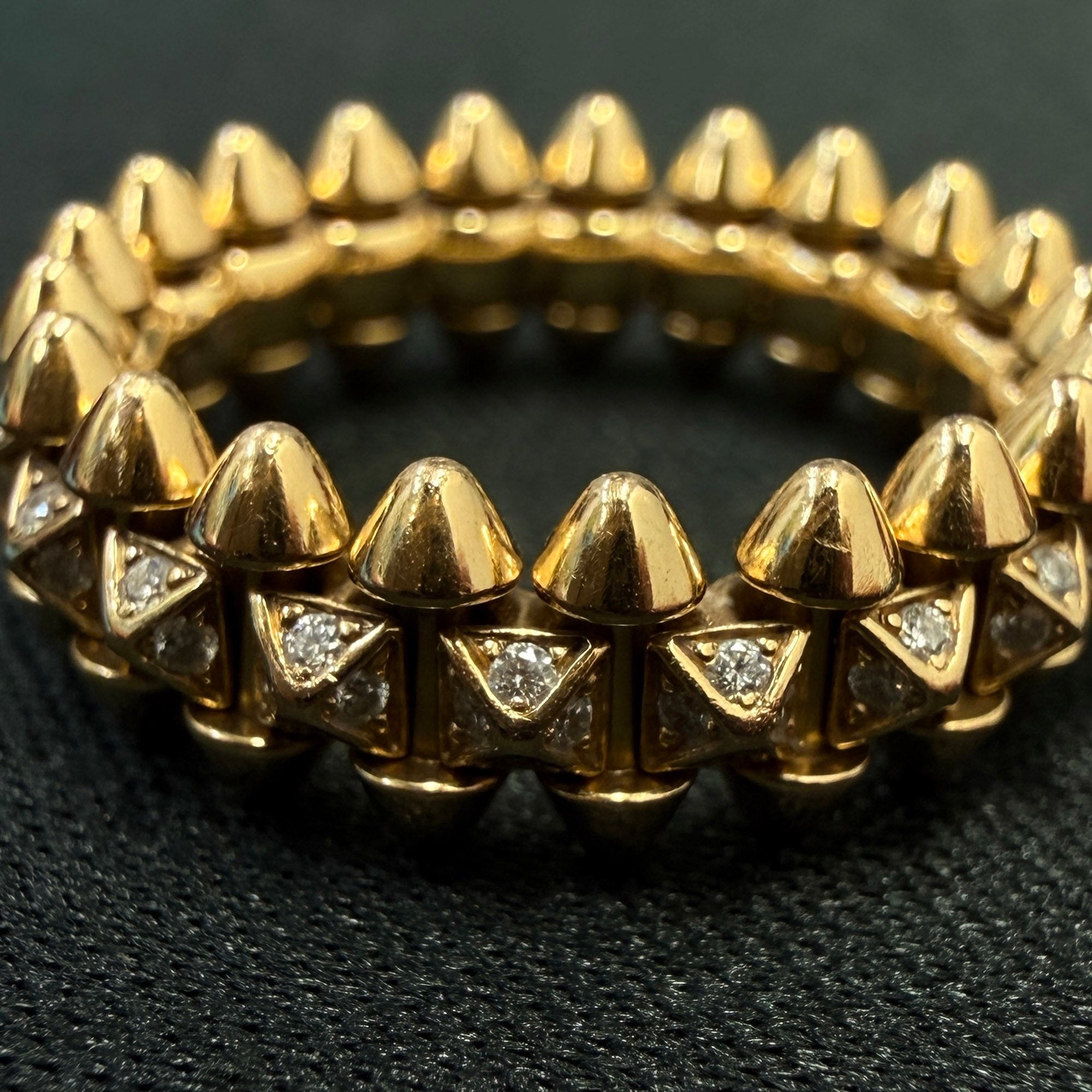 Cartier Au750 YG Clash de Cartier Ring Small Pave Diamond Size 49(9号) カルティエ Au750 イエローゴールド クラッシュ ドゥ カルティエ リング スモール パヴェダイアモンド サイズ49(9号)