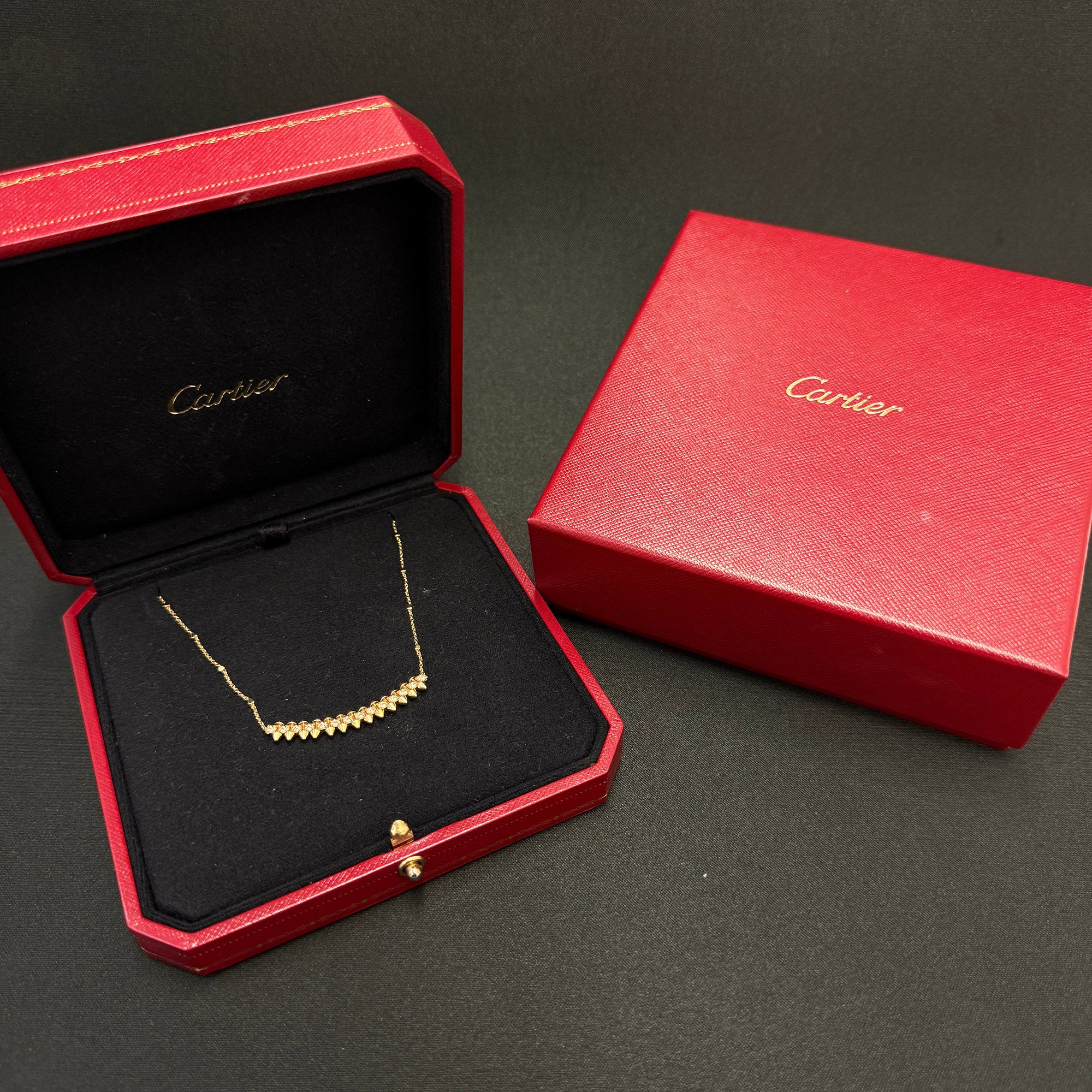 Cartier Au750 YG Clash de Cartier Necklace Small Pave Diamond カルティエ Au750 イエローゴールド クラッシュ ドゥ カルティエ ネックレス スモール パヴェダイアモンド