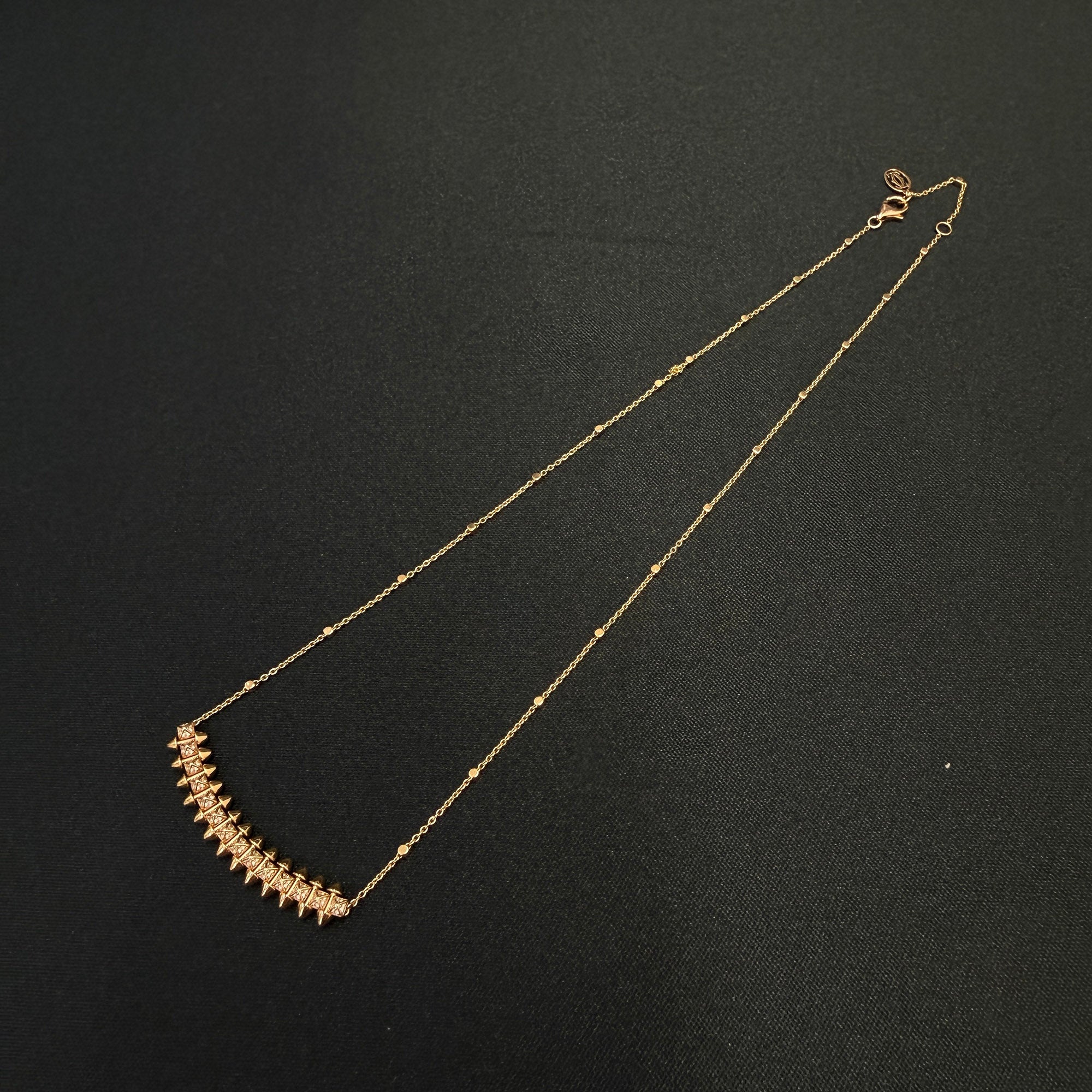 Cartier Au750 YG Clash de Cartier Necklace Small Pave Diamond カルティエ Au750 イエローゴールド クラッシュ ドゥ カルティエ ネックレス スモール パヴェダイアモンド