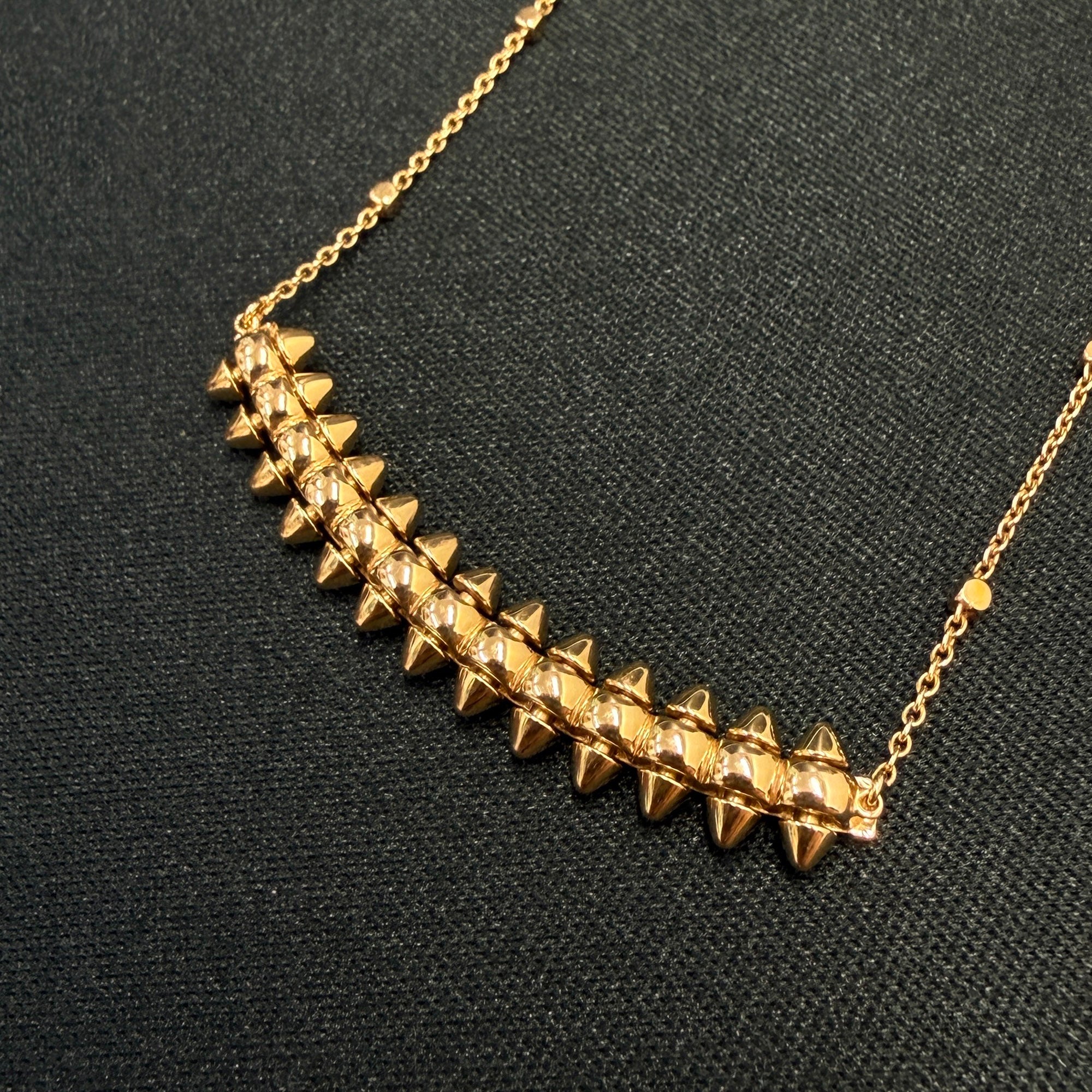 Cartier Au750 YG Clash de Cartier Necklace Small Pave Diamond カルティエ Au750 イエローゴールド クラッシュ ドゥ カルティエ ネックレス スモール パヴェダイアモンド