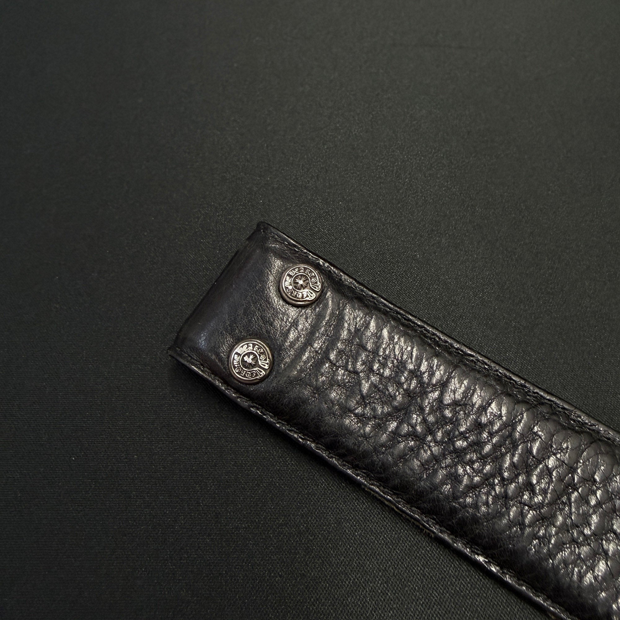 CHROME HEARTS Zero Pyramid Space Punk Studs Leather Belt Size 32 クロムハーツ ゼロピラミッドスペースパンクスタッズ レザーベルト サイズ32