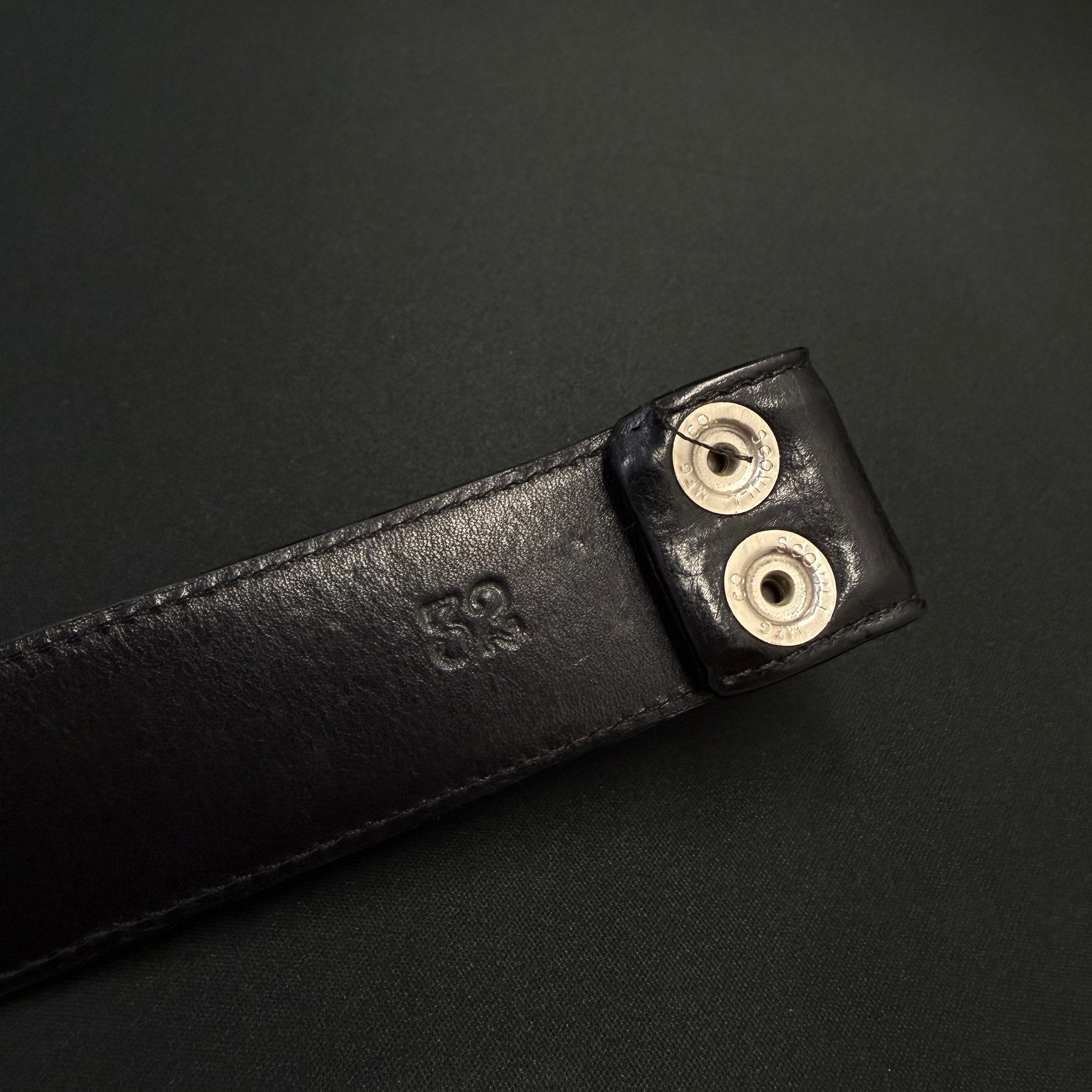 CHROME HEARTS Zero Pyramid Space Punk Studs Leather Belt Size 32 クロムハーツ ゼロピラミッドスペースパンクスタッズ レザーベルト サイズ32