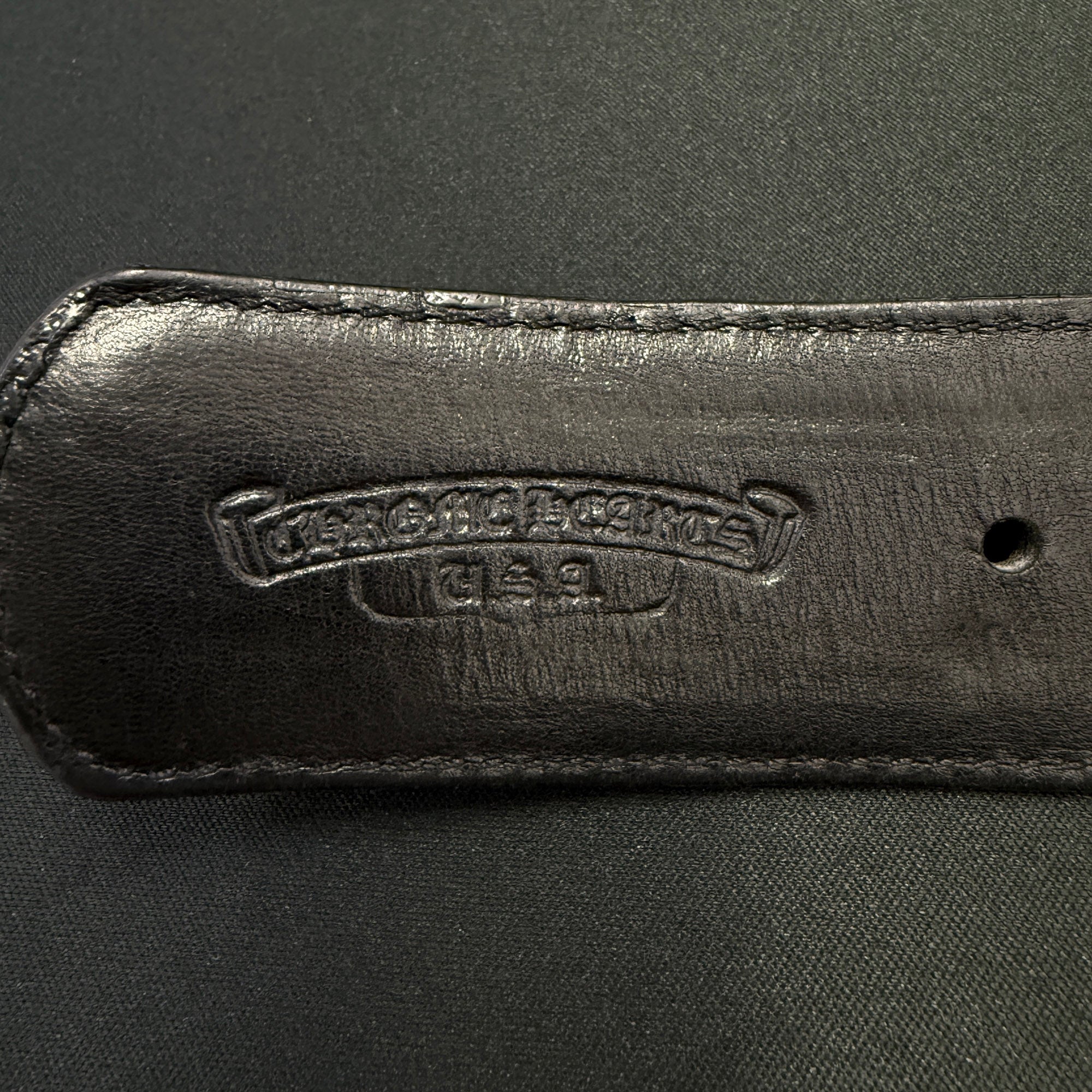 CHROME HEARTS Zero Pyramid Space Punk Studs Leather Belt Size 32 クロムハーツ ゼロピラミッドスペースパンクスタッズ レザーベルト サイズ32