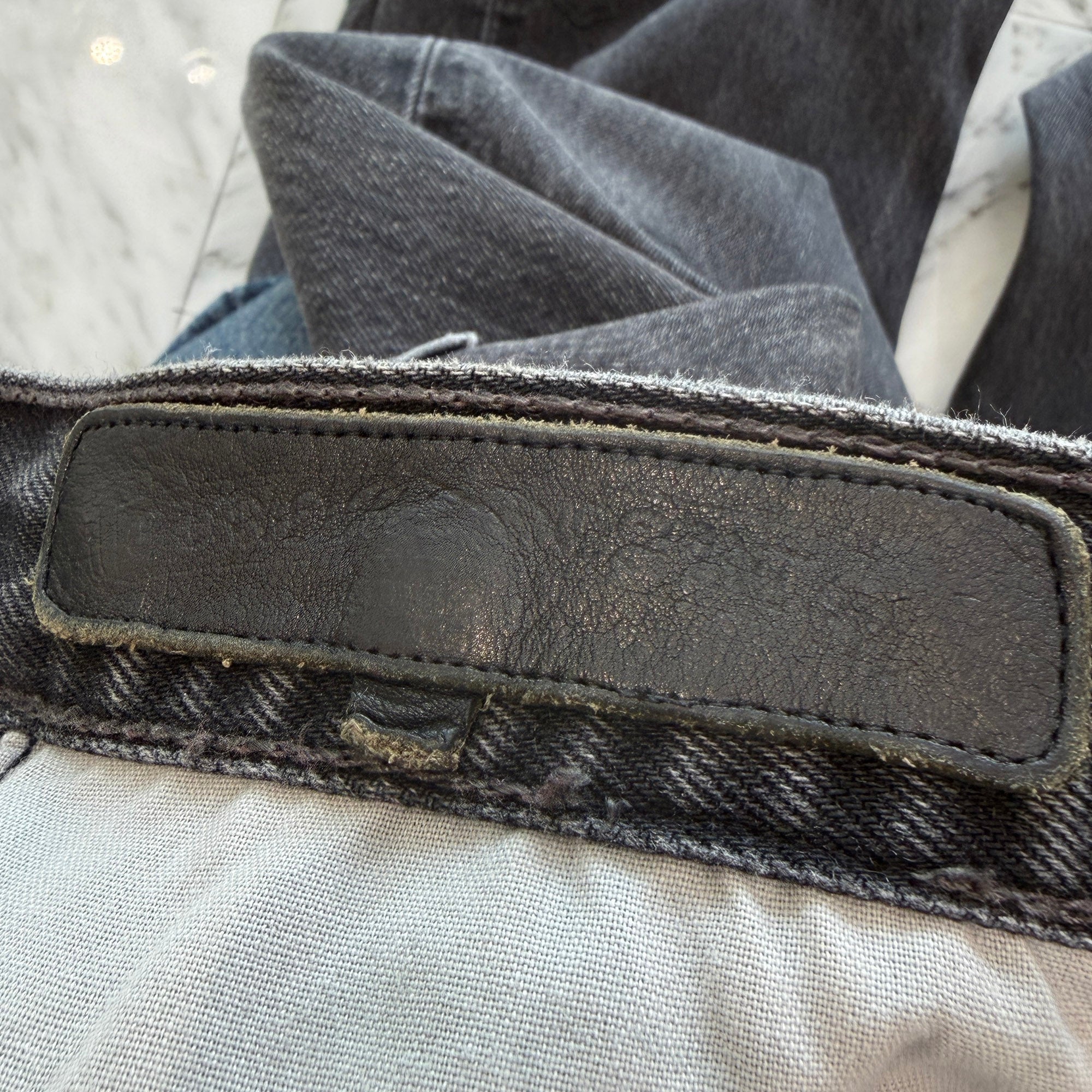 CHROME HEARTS × Levi's 501 VNTG Leather Cross Patch Denim Pants Size 36 クロムハーツ × リーバイス 501 ヴィンテージ レザークロスパッチ デニムパンツ サイズ36