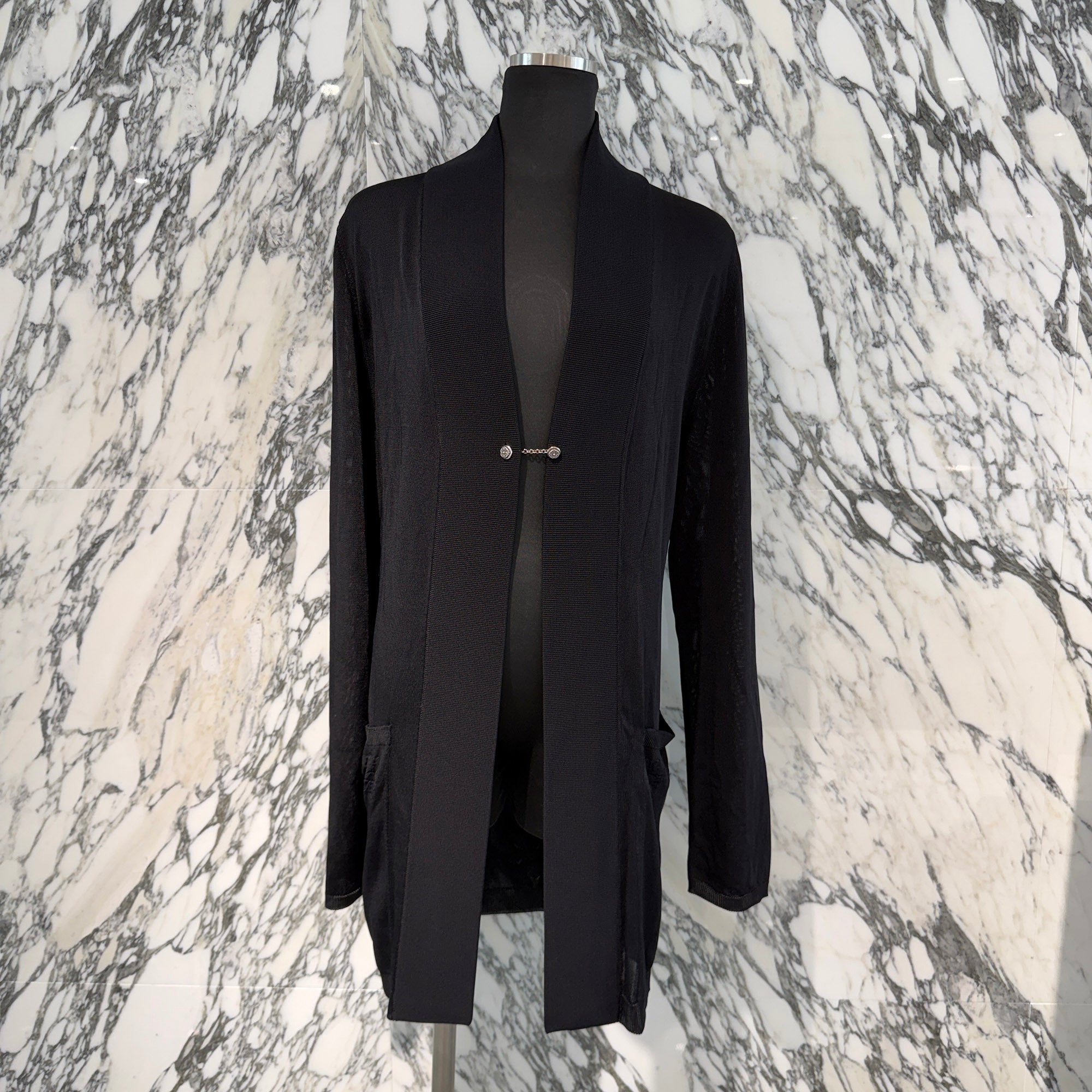 CHROME HEARTS Y NOT CH Plus Sheer Mesh Cardigan Size M クロムハーツ ワイノット CHプラス シアーメッシュカーディガン サイズM
