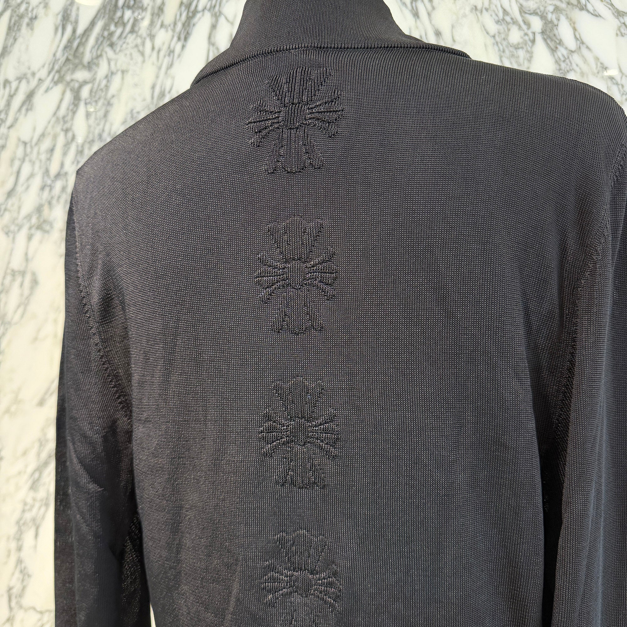 CHROME HEARTS Y NOT CH Plus Sheer Mesh Cardigan Size M クロムハーツ ワイノット CHプラス シアーメッシュカーディガン サイズM