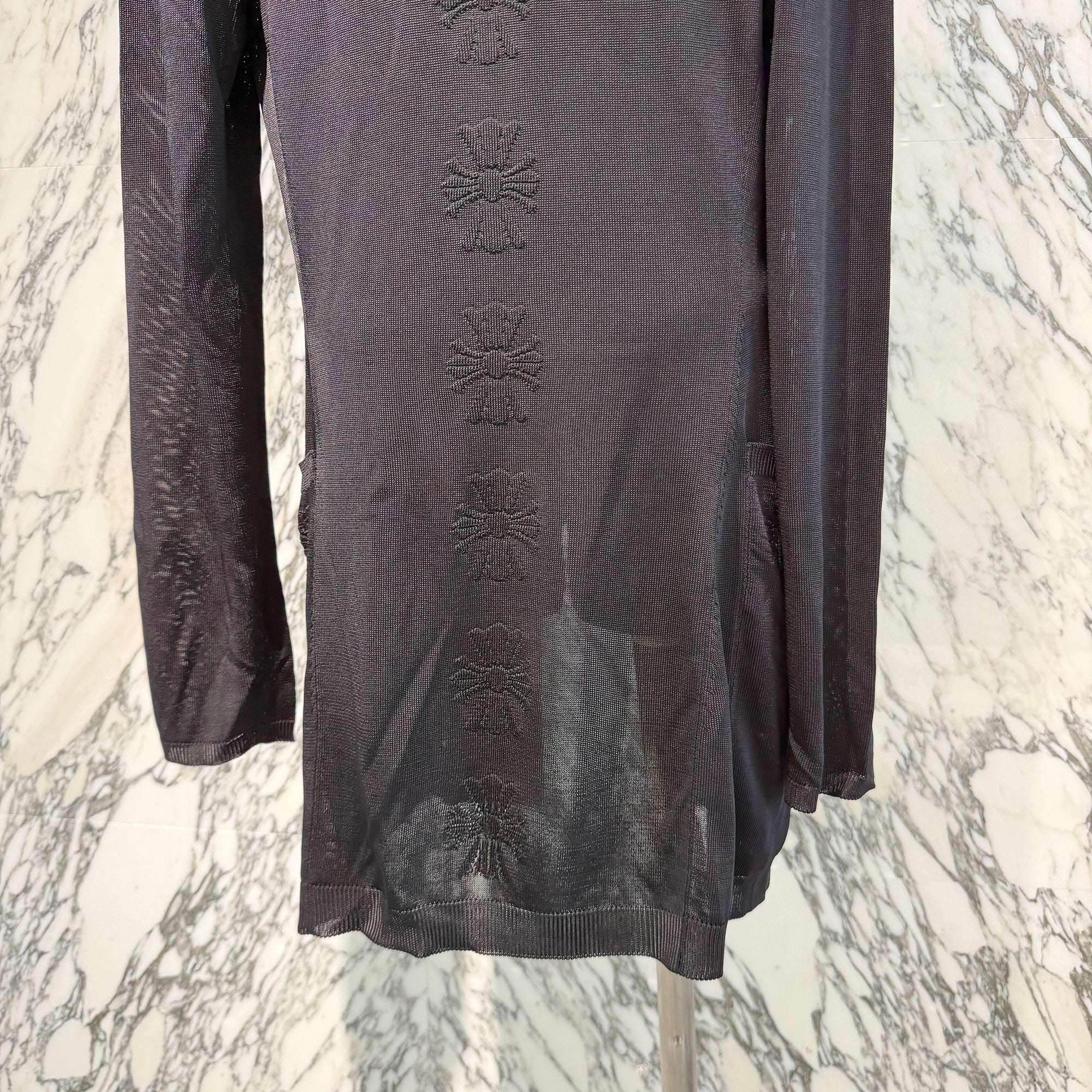 CHROME HEARTS Y NOT CH Plus Sheer Mesh Cardigan Size M クロムハーツ ワイノット CHプラス シアーメッシュカーディガン サイズM