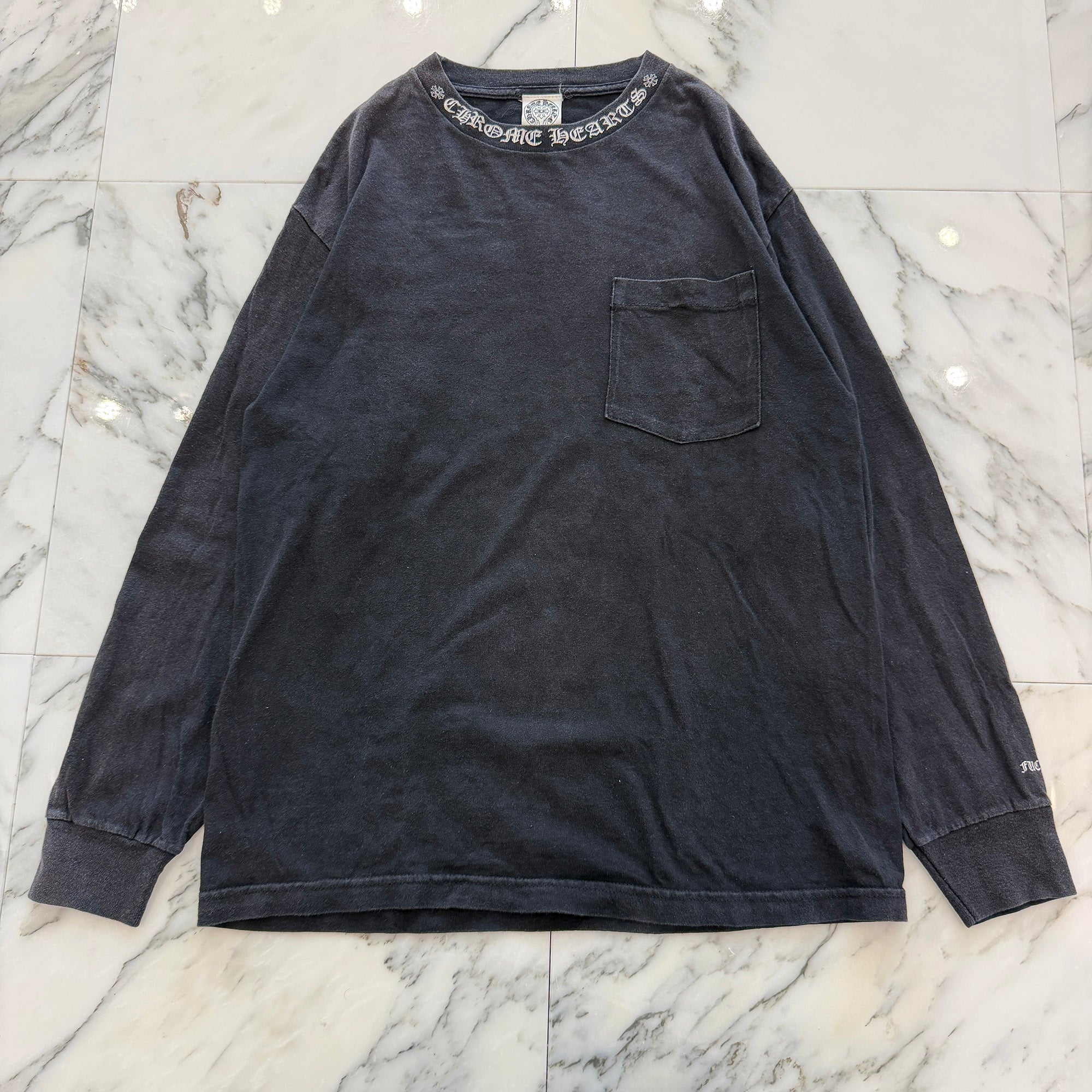 CHROME HEARTS Neck Logo Back Vine Dagger Print Long Sleeve Tee Size M クロムハーツ ネックロゴ バックヴァインダガープリント ロングスリーブTシャツ サイズM