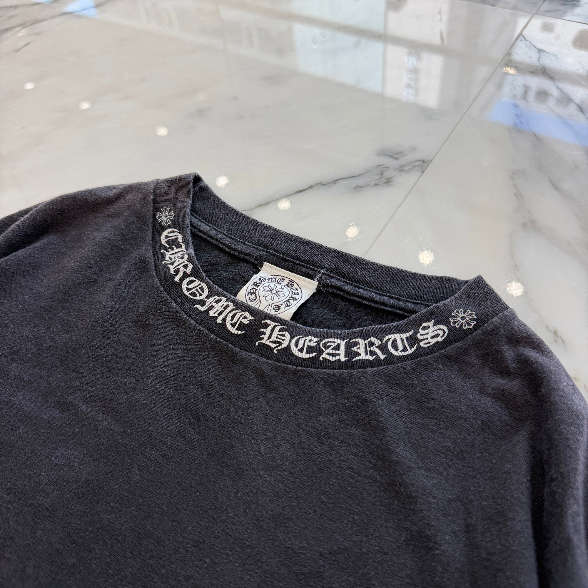 CHROME HEARTS Neck Logo Back Vine Dagger Print Long Sleeve Tee Size M クロムハーツ ネックロゴ バックヴァインダガープリント ロングスリーブTシャツ サイズM