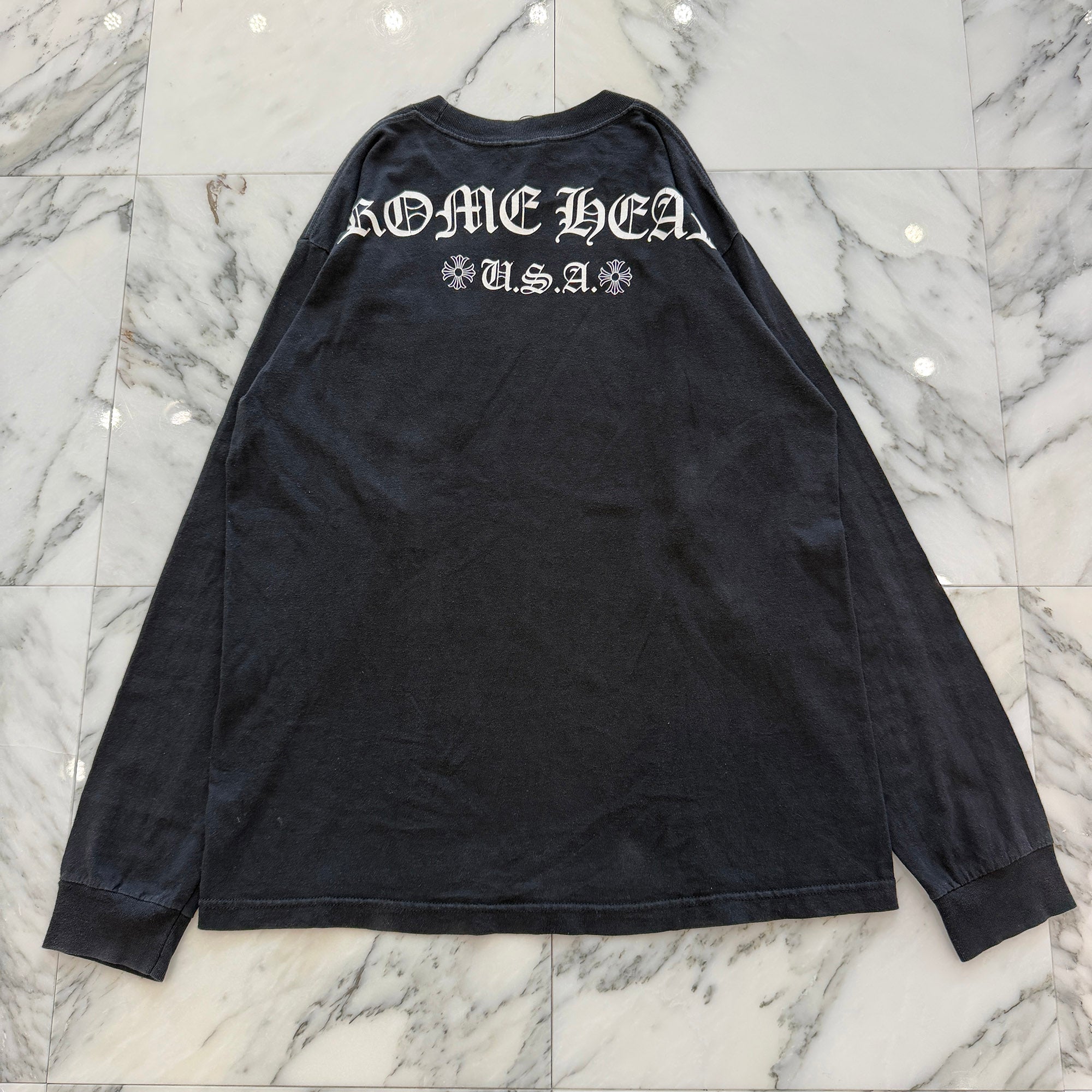 CHROME HEARTS Back Arch Logo USA Long Sleeve Tee Size L クロムハーツ バックアーチロゴ USA ロングスリーブTシャツ サイズL