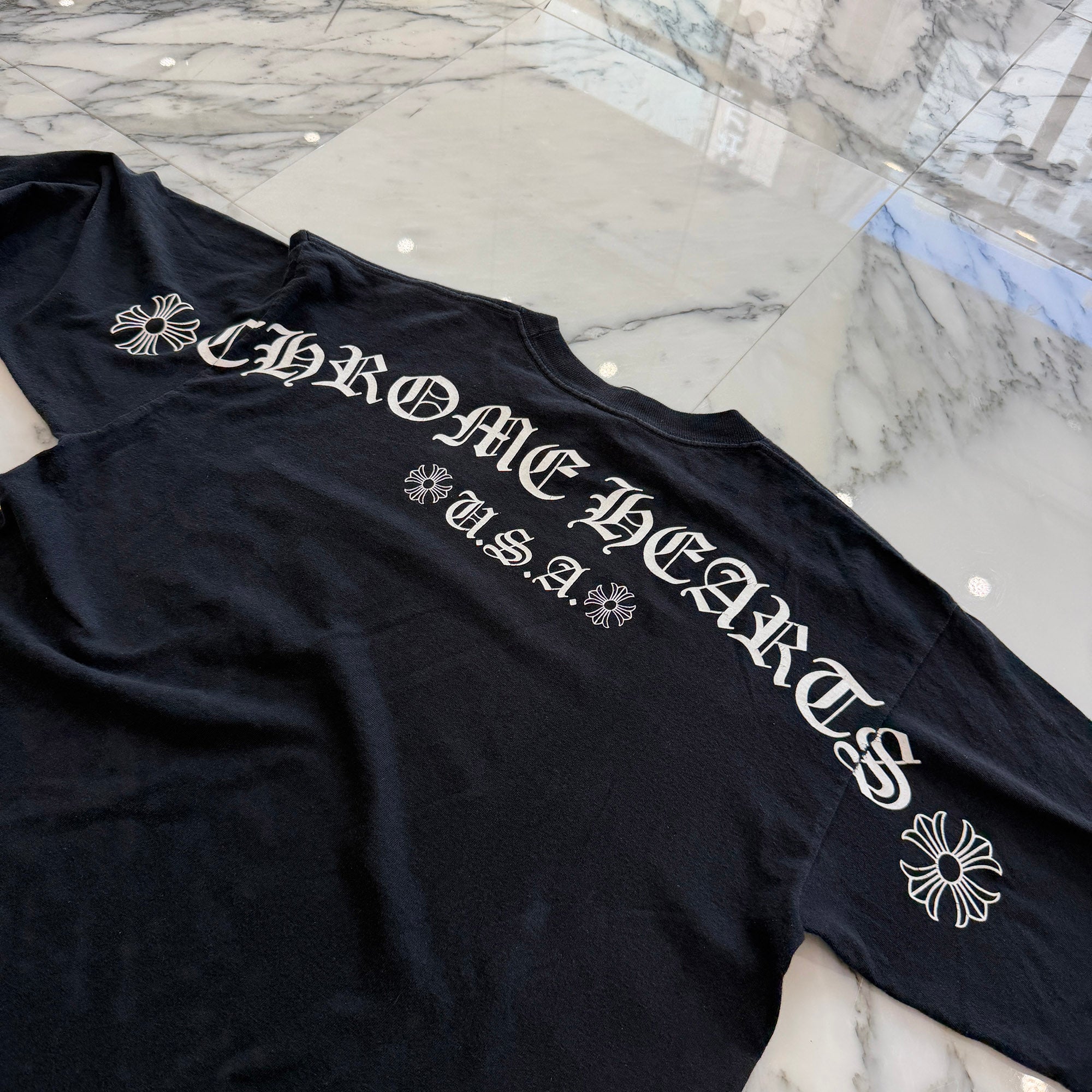 CHROME HEARTS Back Arch Logo USA Long Sleeve Tee Size L クロムハーツ バックアーチロゴ USA ロングスリーブTシャツ サイズL