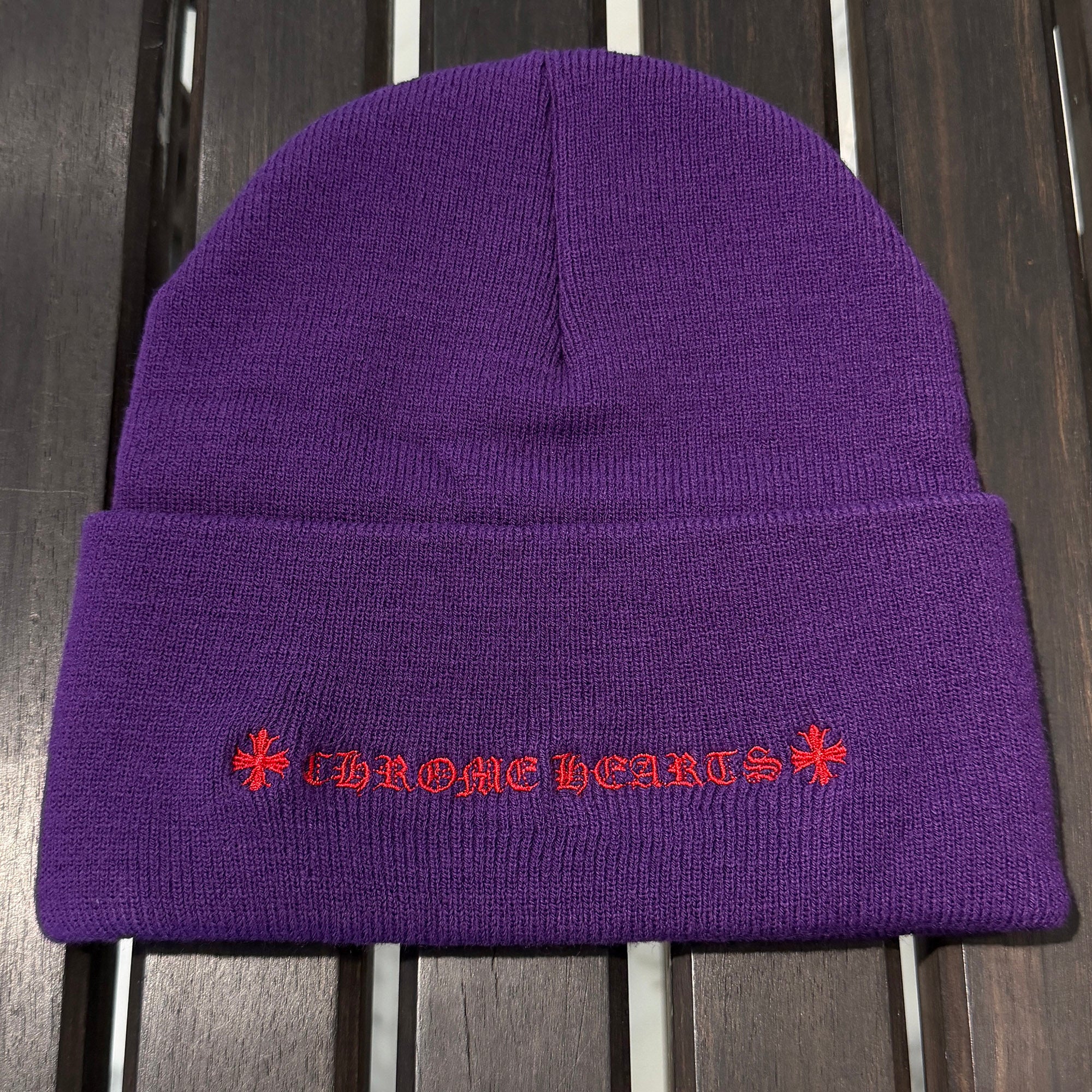 CHROME HEARTS Triple Cross Embroidery Beanie Size ONE SIZE (22cm) クロムハーツ トリプルクロス刺繍 ビーニー サイズONE SIZE (22cm)