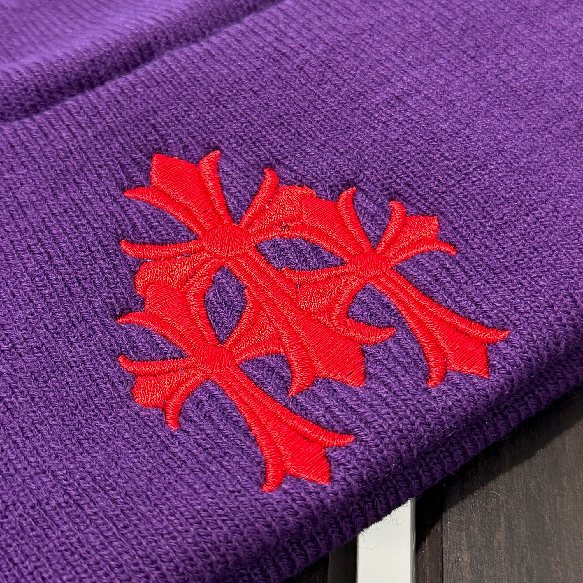 CHROME HEARTS Triple Cross Embroidery Beanie Size ONE SIZE (22cm) クロムハーツ トリプルクロス刺繍 ビーニー サイズONE SIZE (22cm)