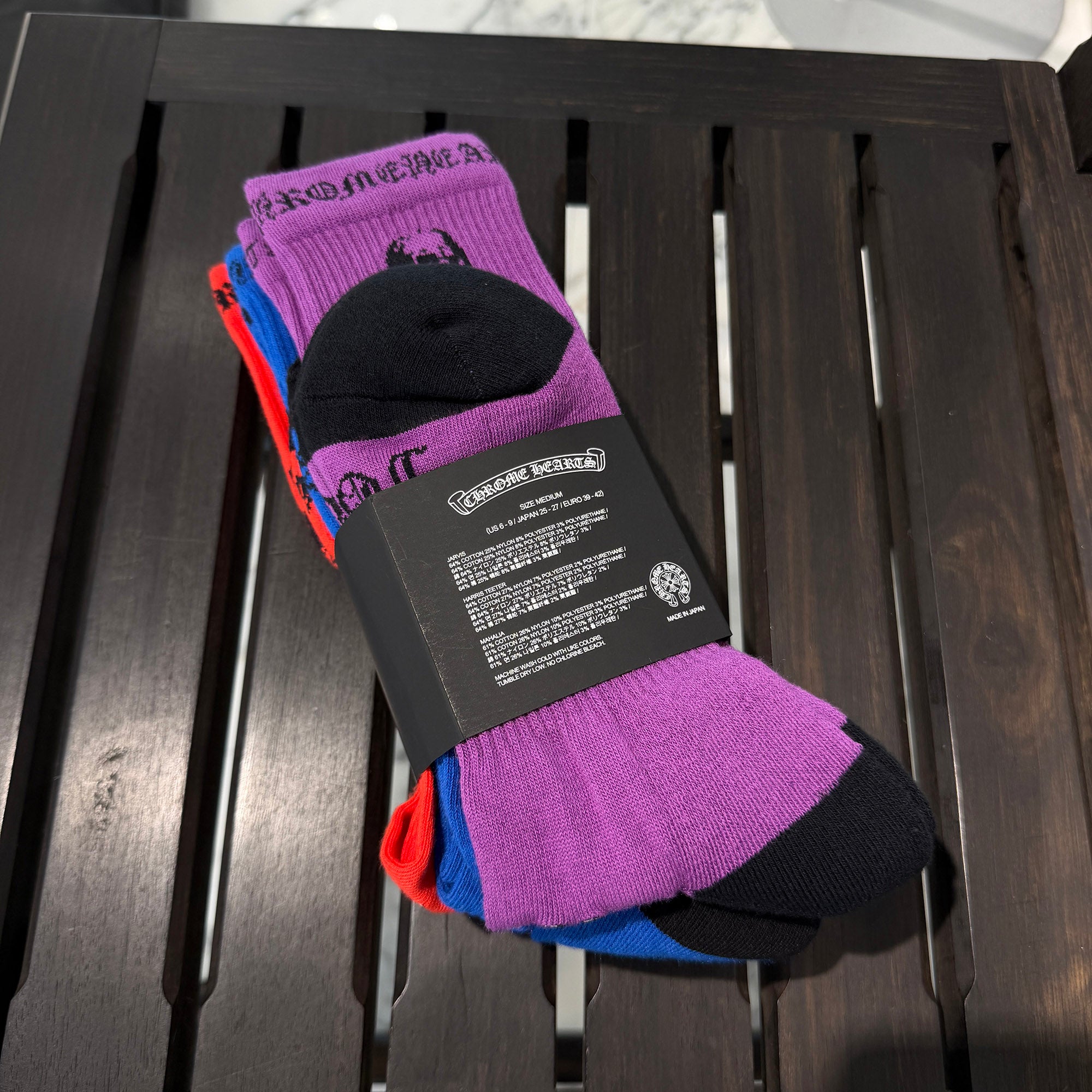 CHROME HEARTS FOTI Socks x3 Size M (JP25-27) クロムハーツ フォティ ソックス 靴下 サイズM (JP25-27)