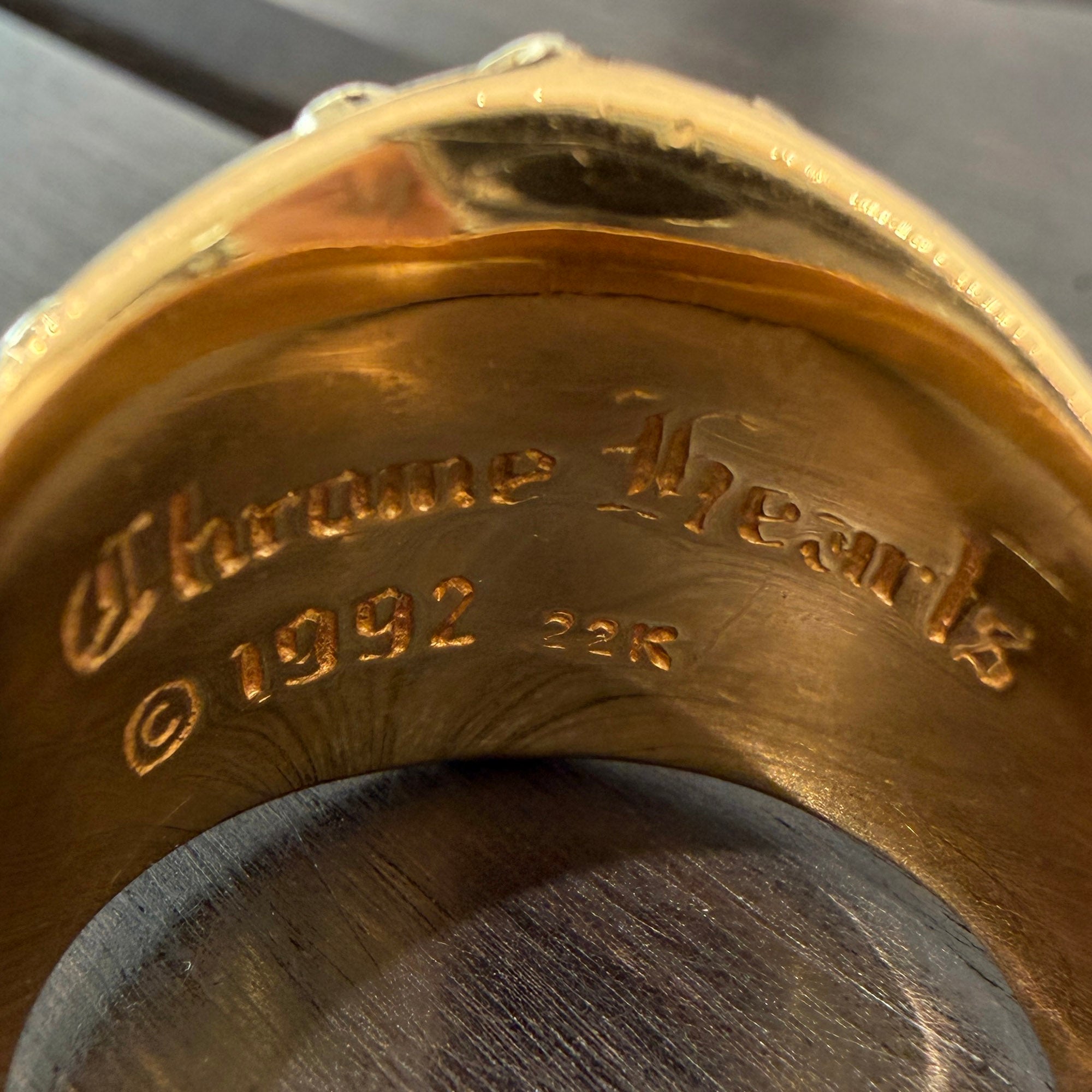 CHROME HEARTS 22K KEEPER RING Pave Diamond Size 23号 クロムハーツ 22K キーパーリング パヴェダイヤモンド サイズ23号