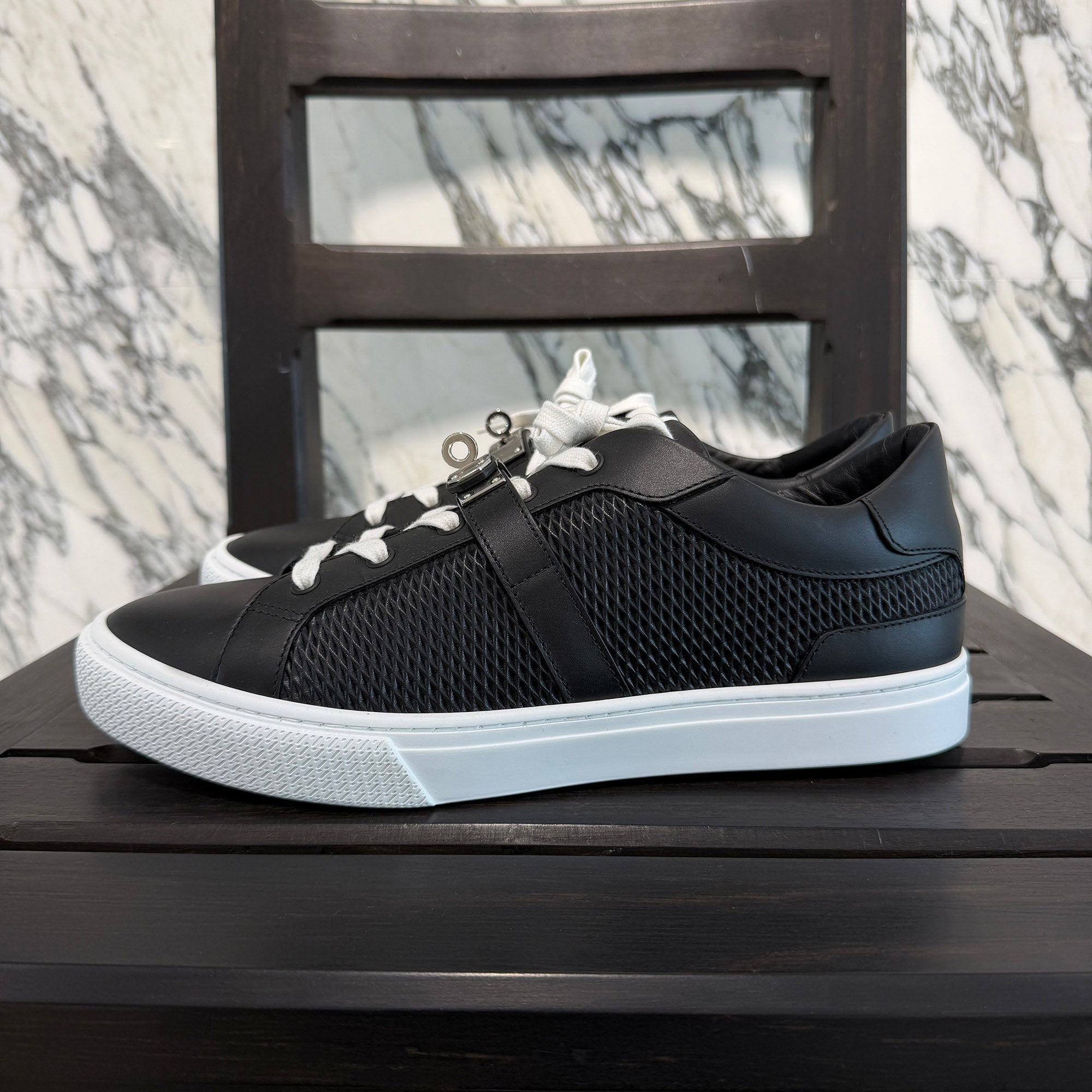 HERMES Sneakers "DAY" H262855ZH01390 Size 42.5 (約27.0cm～27.5cm) エルメス スニーカー "デイ" ノワール サイズ42.5 (約27.0cm～27.5cm)