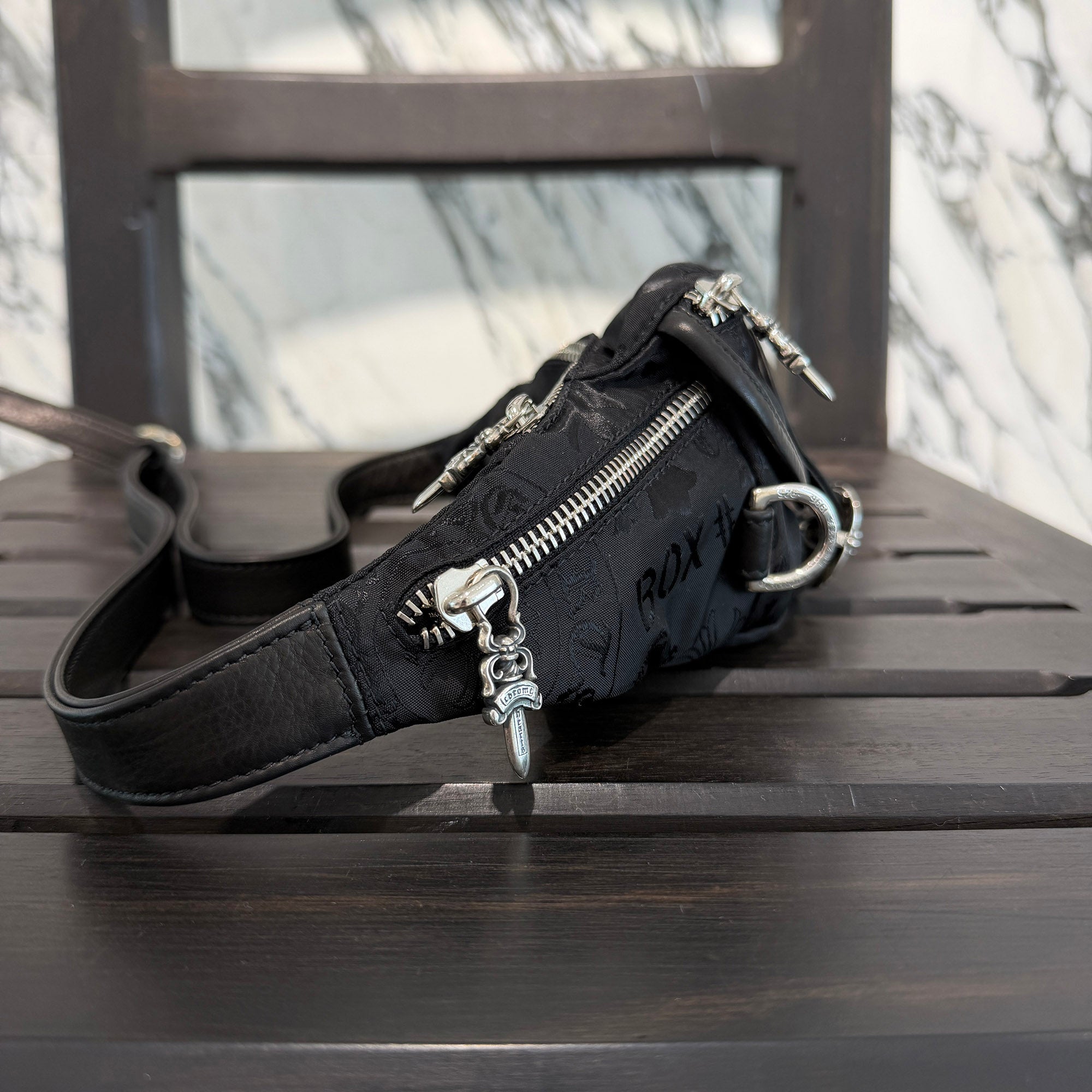 CHROME HEARTS Stencil Nylon SNAT PACK Shoulder Bag Mini クロムハーツ ステンシル ナイロン スナットパック ショルダーバッグ ミニ