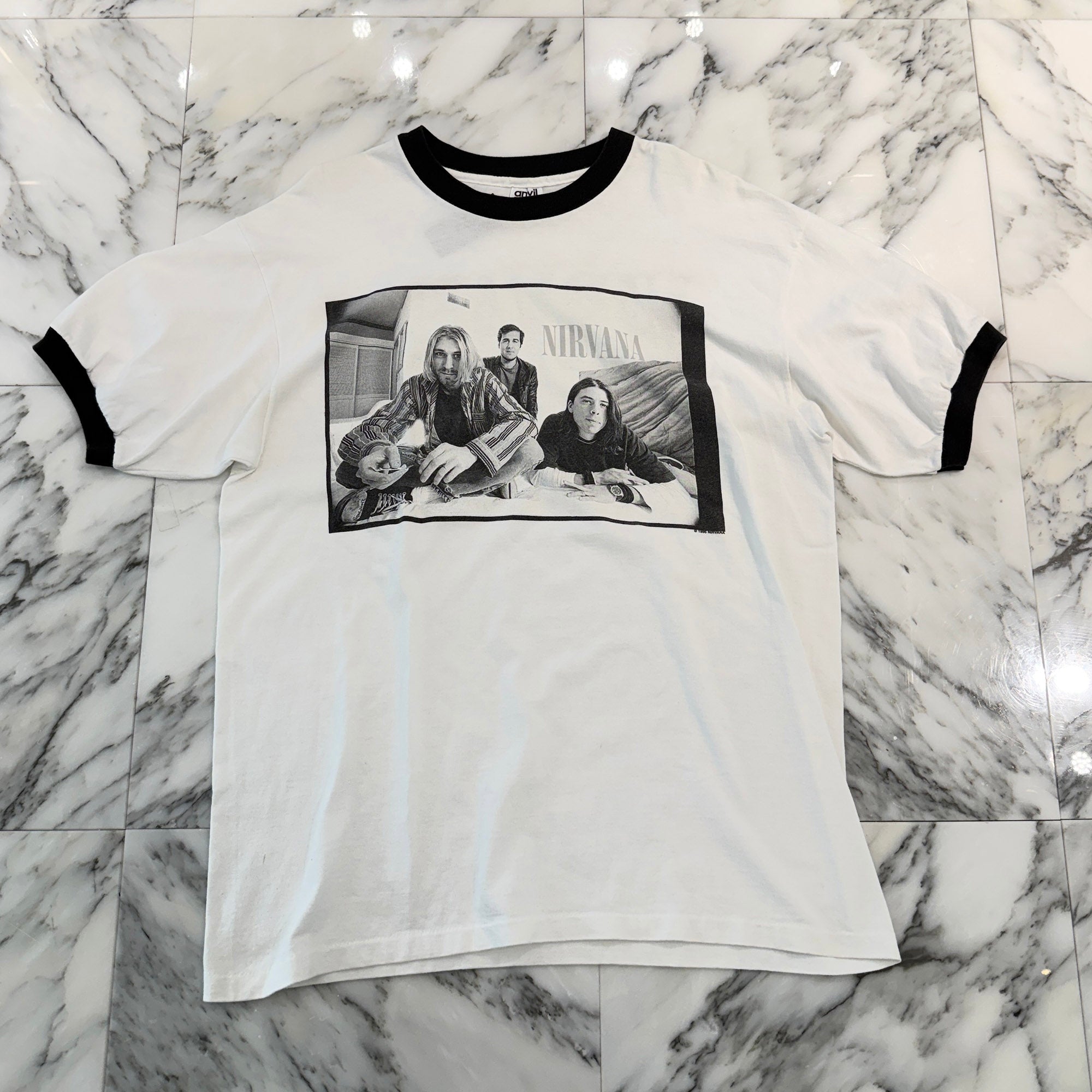 Vintage 90's NIRVANA "Member Photos" 1996 anvil S/S Ringer Tee Size XL ヴィンテージ 90's ニルヴァーナ "メンバーフォト" 1996 アンヴィル社製 リンガーTシャツ サイズXL
