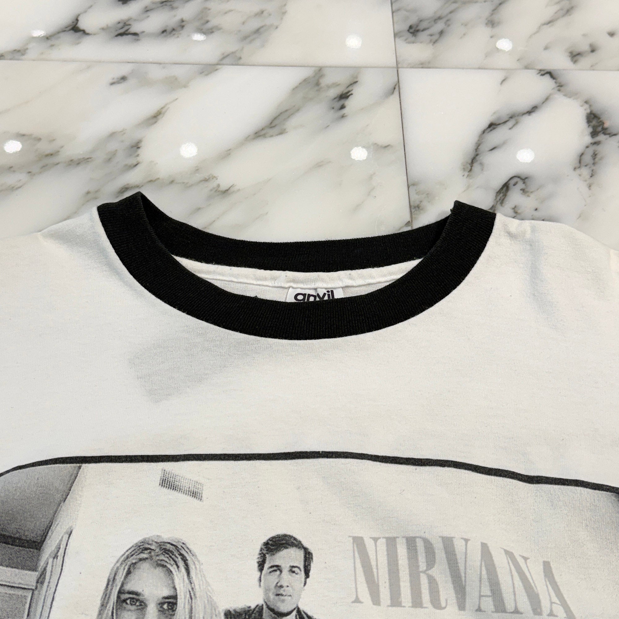 Vintage 90's NIRVANA "Member Photos" 1996 anvil S/S Ringer Tee Size XL ヴィンテージ 90's ニルヴァーナ "メンバーフォト" 1996 アンヴィル社製 リンガーTシャツ サイズXL