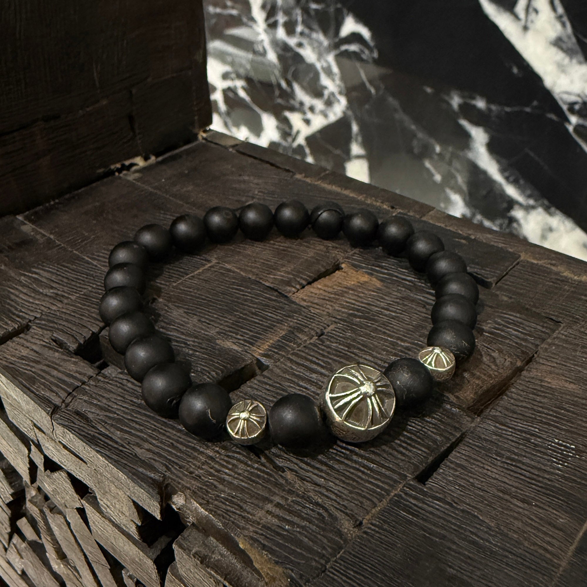 CHROME HEARTS CH Logo Ball Beads Bracelet Size 10mm クロムハーツ CHロゴボール ビーズブレスレット サイズ10mm