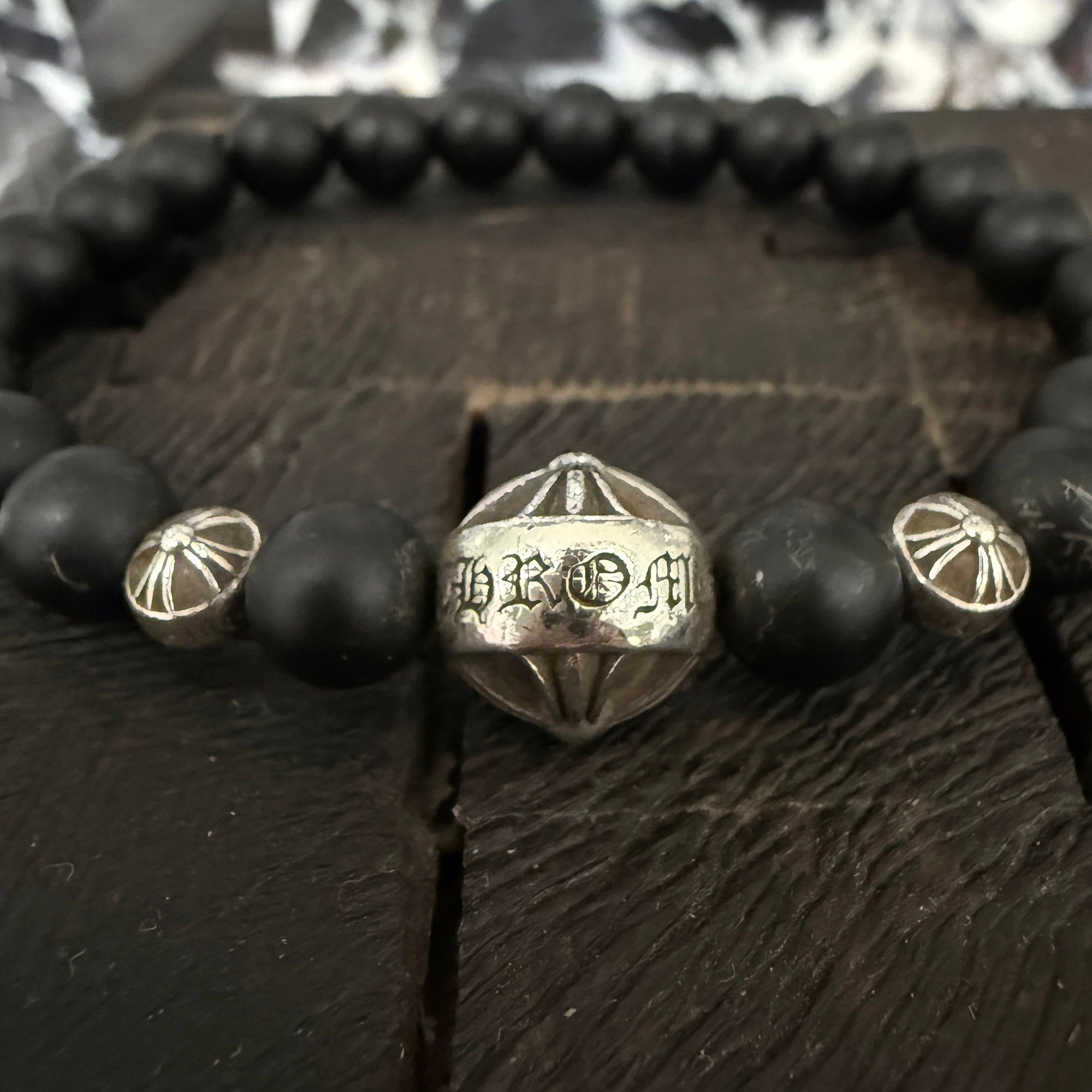 CHROME HEARTS CH Logo Ball Beads Bracelet Size 10mm クロムハーツ CHロゴボール ビーズブレスレット サイズ10mm