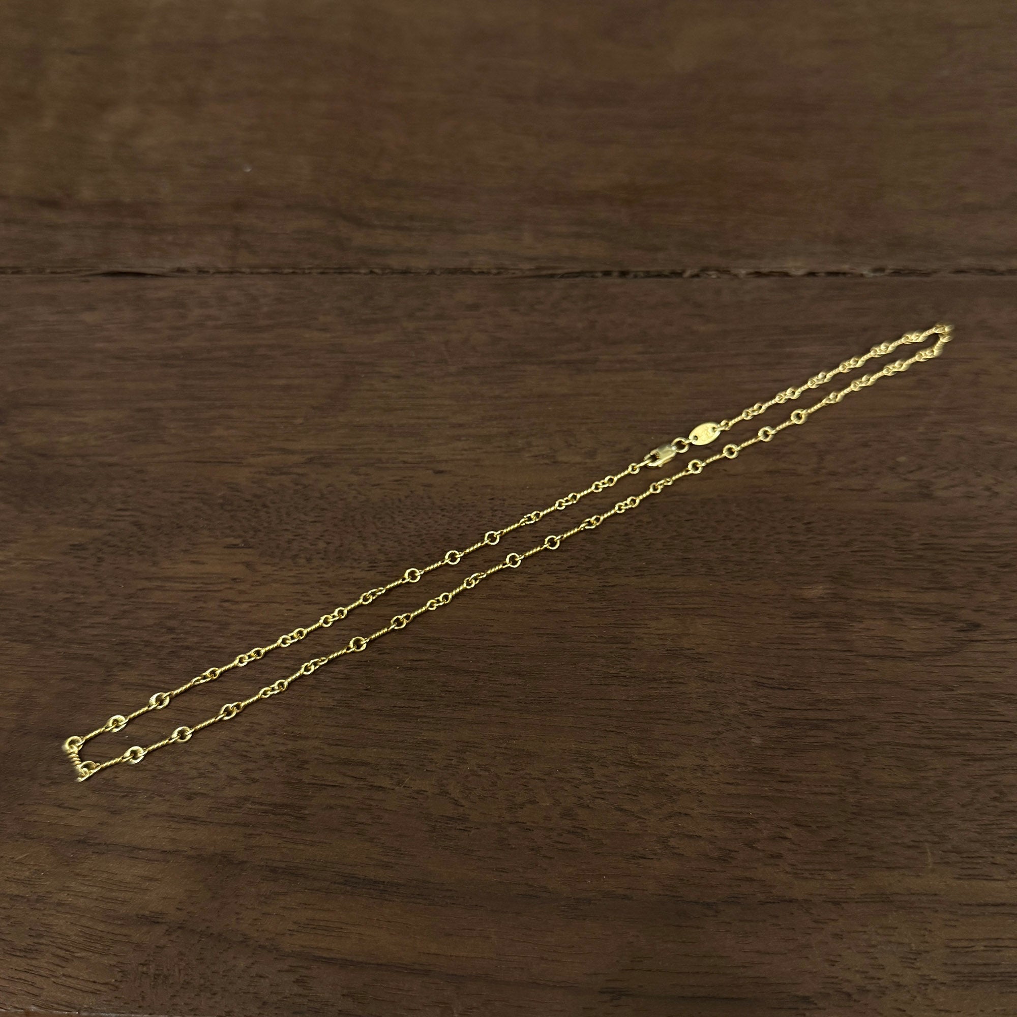 CHROME HEARTS 22K Twist Chain Necklace Size 16 Inch クロムハーツ 22K ツイストチェーン ネックレス サイズ16インチ