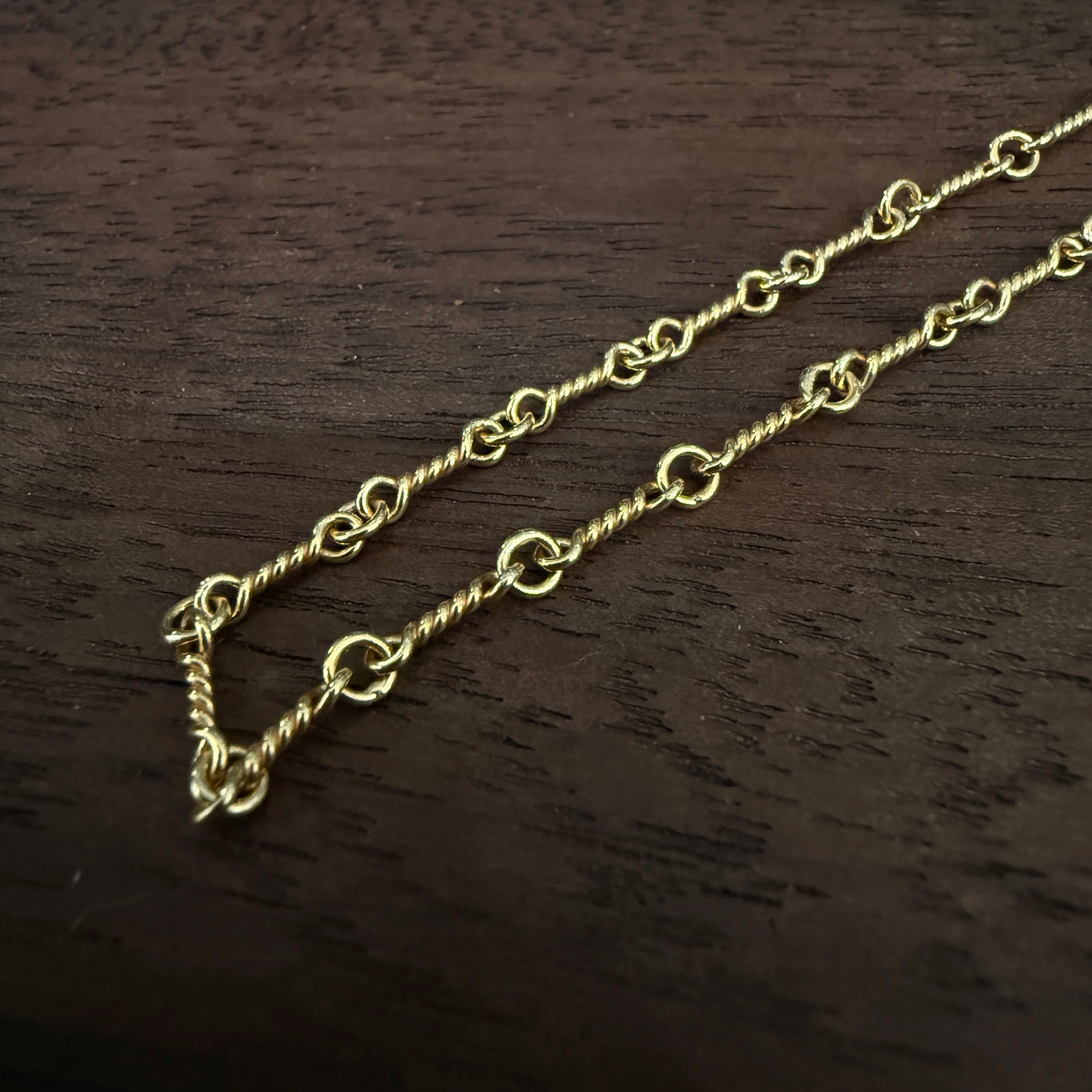 CHROME HEARTS 22K Twist Chain Necklace Size 16 Inch クロムハーツ 22K ツイストチェーン ネックレス サイズ16インチ