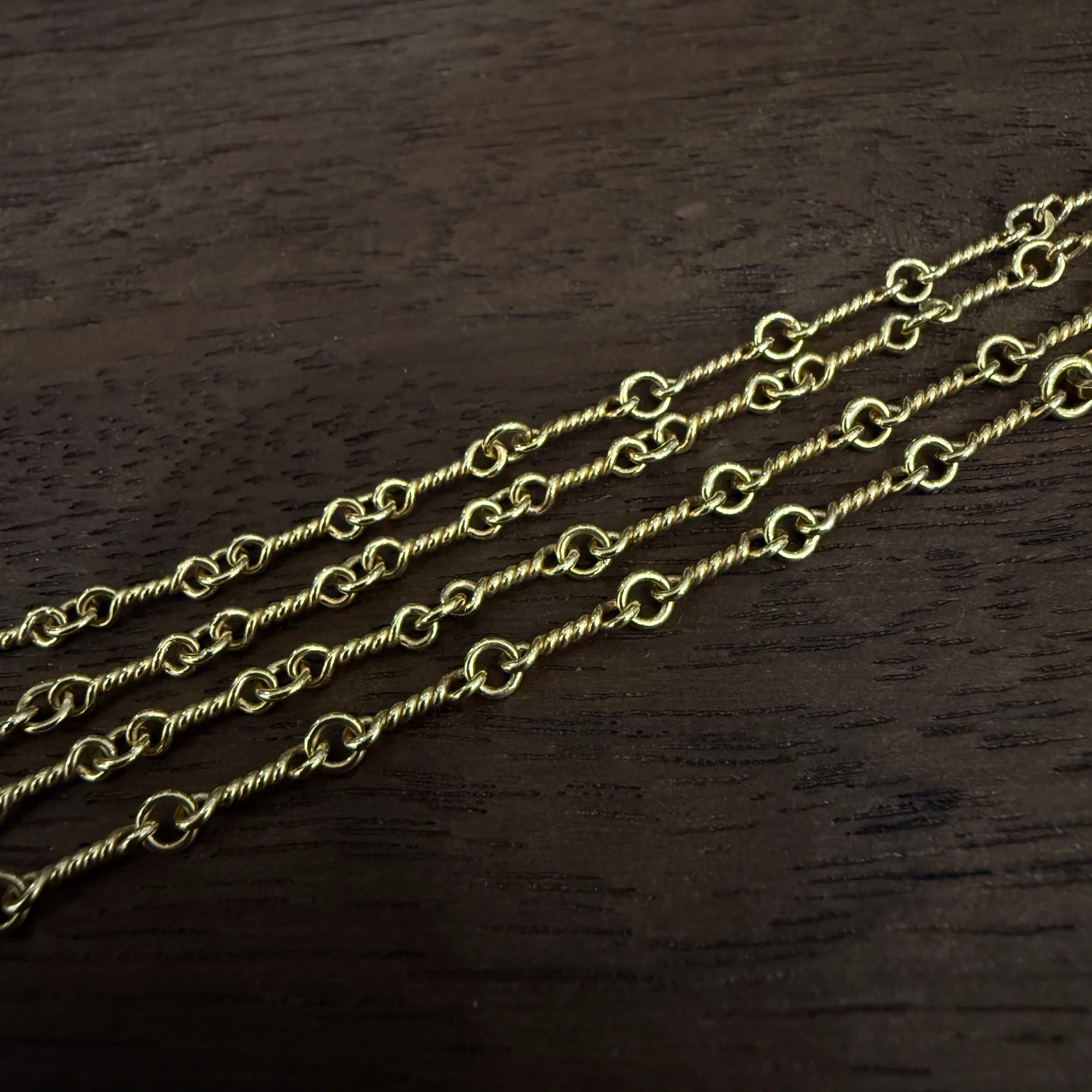 CHROME HEARTS 22K Twist Chain Necklace Size 16 Inch クロムハーツ 22K ツイストチェーン ネックレス サイズ16インチ