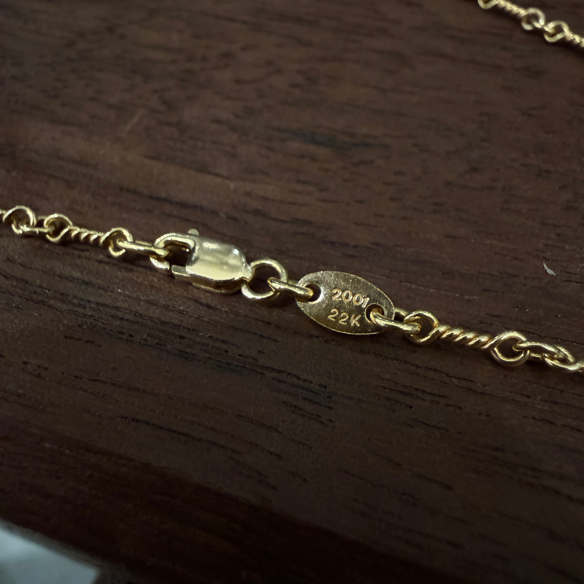 CHROME HEARTS 22K Twist Chain Necklace Size 16 Inch クロムハーツ 22K ツイストチェーン ネックレス サイズ16インチ