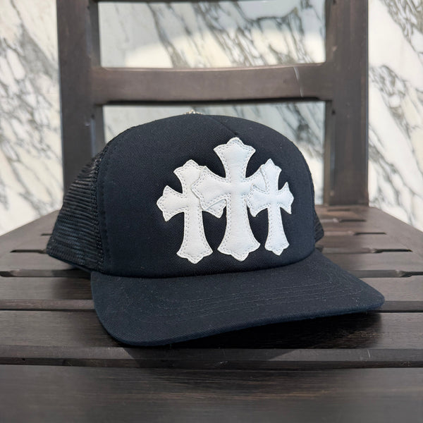CHROME HEARTS Triple Cross Patch Trucker Cap ONE SIZE (51-61) クロムハーツ トリプルクロスパッチ トラッカーキャップ ONE SIZE (51-61)