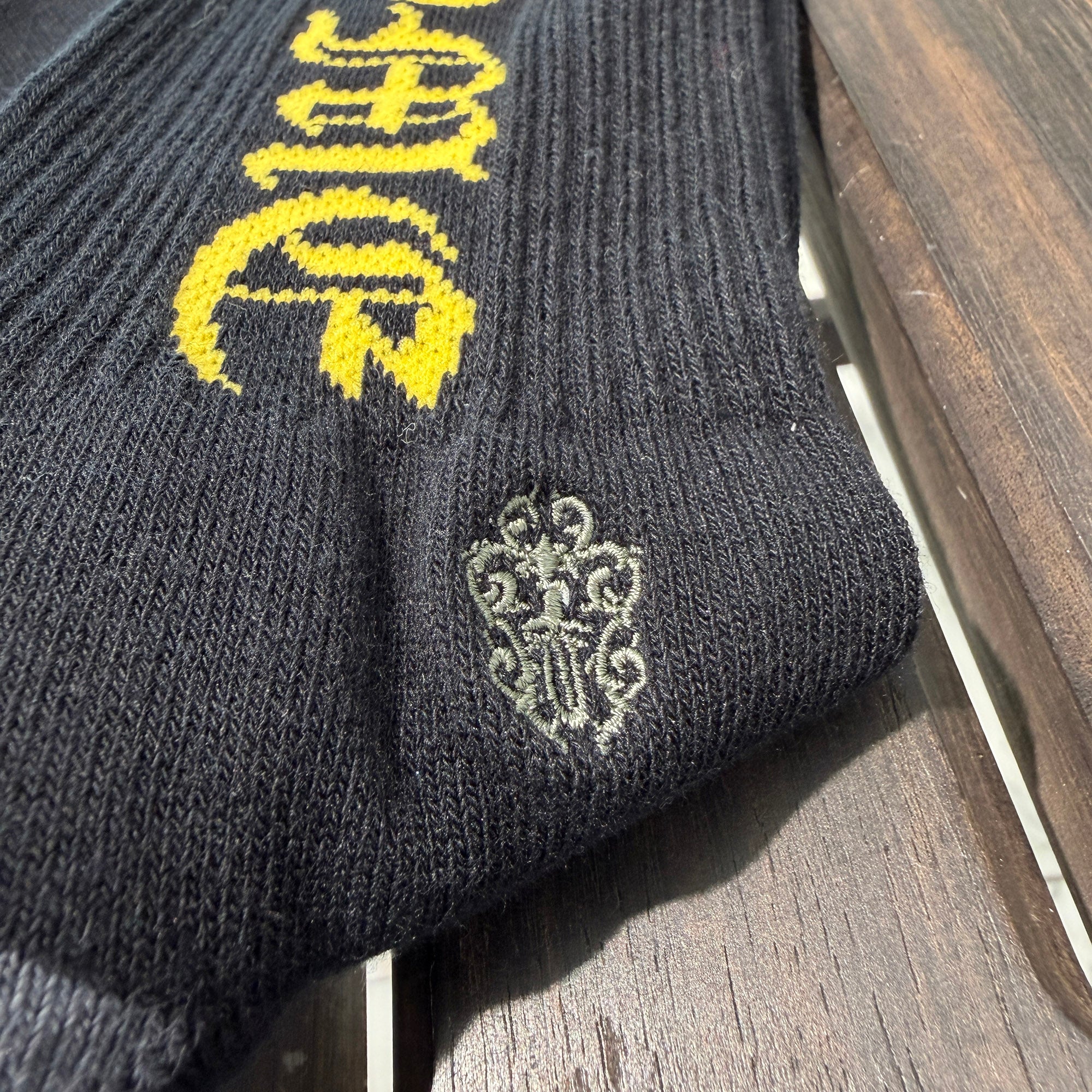 CHROME HEARTS Vine Dagger Embroidery Fuck You Socks ×3 Size M (JP25-27) クロムハーツ ヴァインダガー刺繍 ファックユーロゴ ソックス ×3 サイズM (JP25-27)