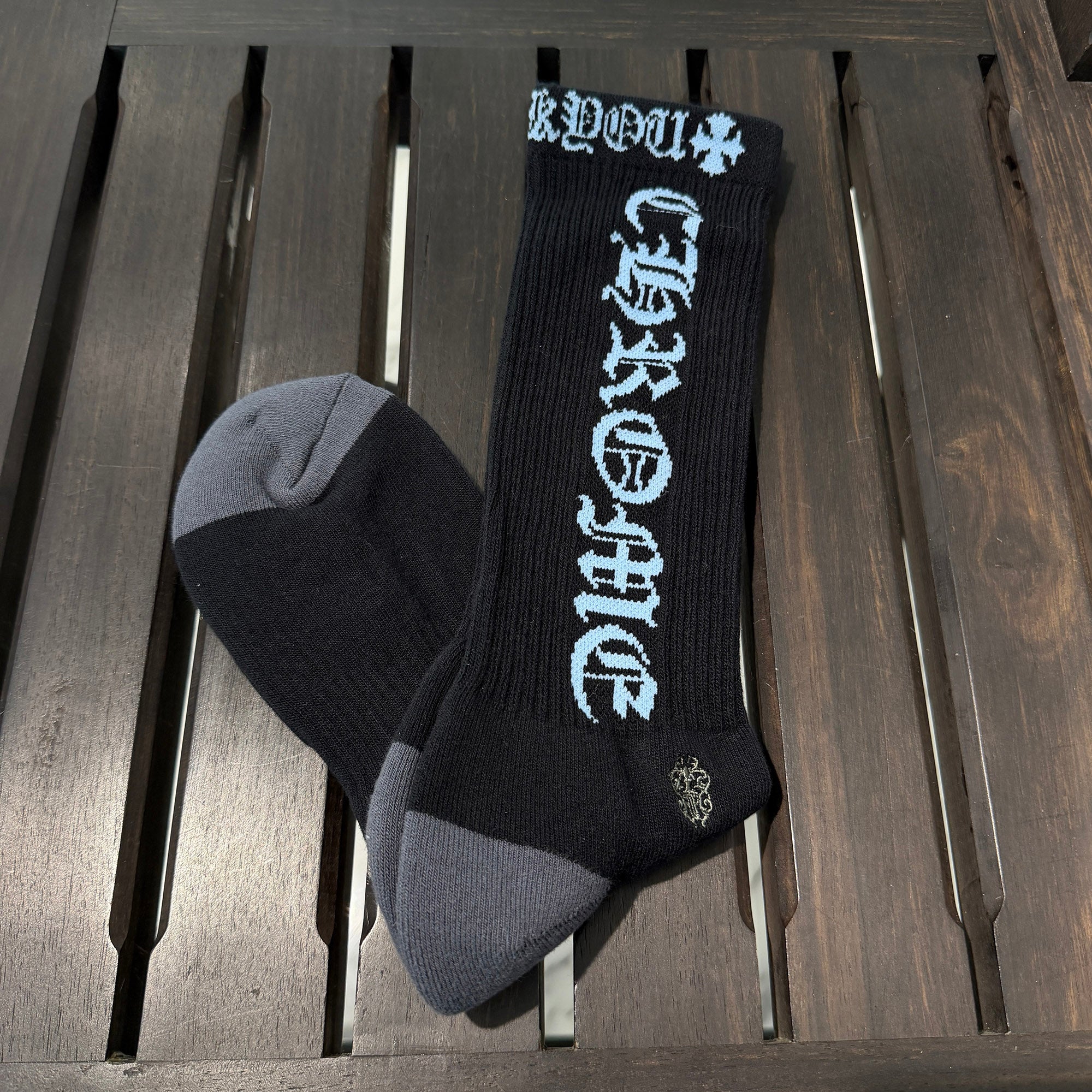 CHROME HEARTS Vine Dagger Embroidery Fuck You Socks ×3 Size M (JP25-27) クロムハーツ ヴァインダガー刺繍 ファックユーロゴ ソックス ×3 サイズM (JP25-27)