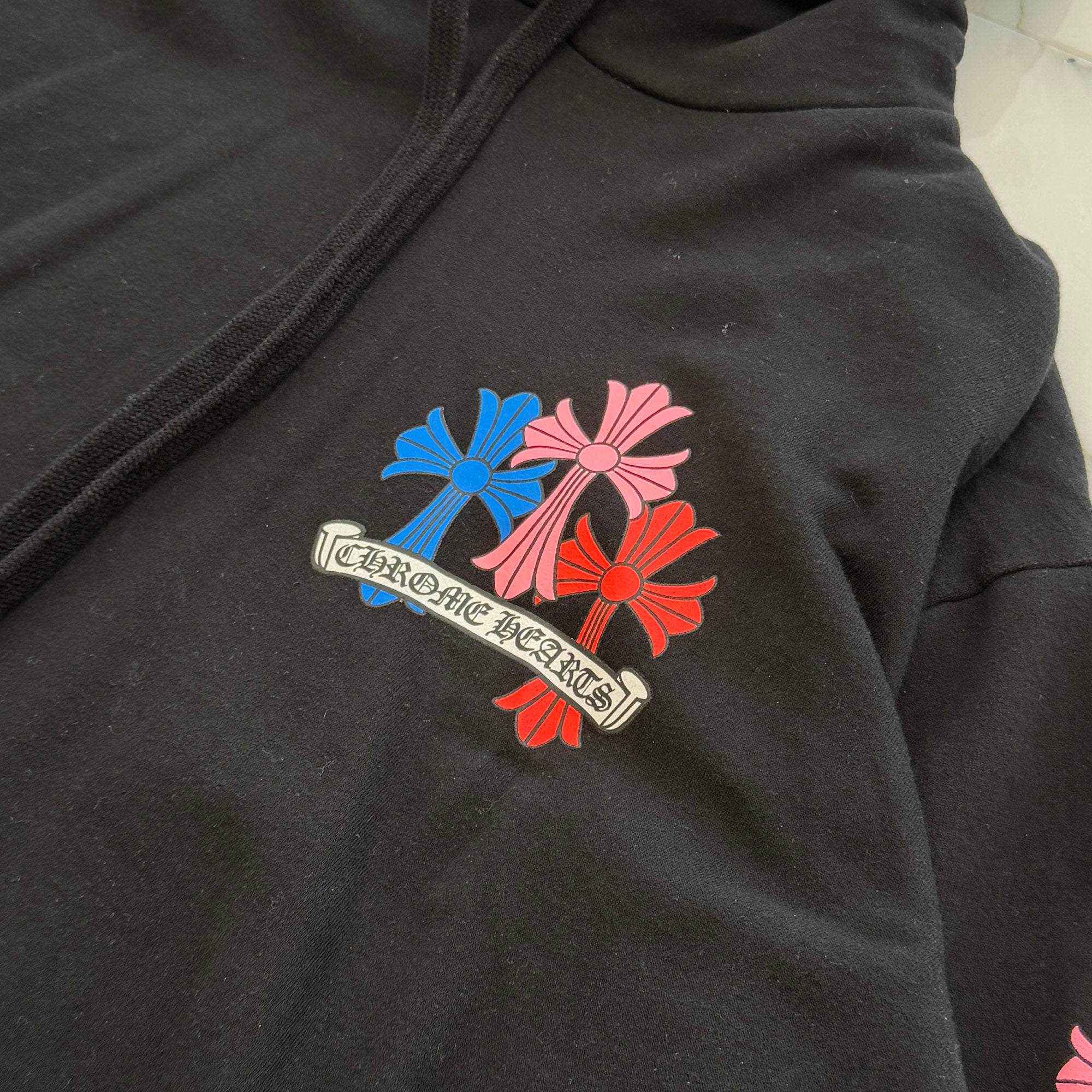 CHROME HEARTS 2021SS MLTCOL CEM CRS Pullover Hoodie Size L クロムハーツ マルチカラー セメタリークロス プルオーバー フーディ サイズL