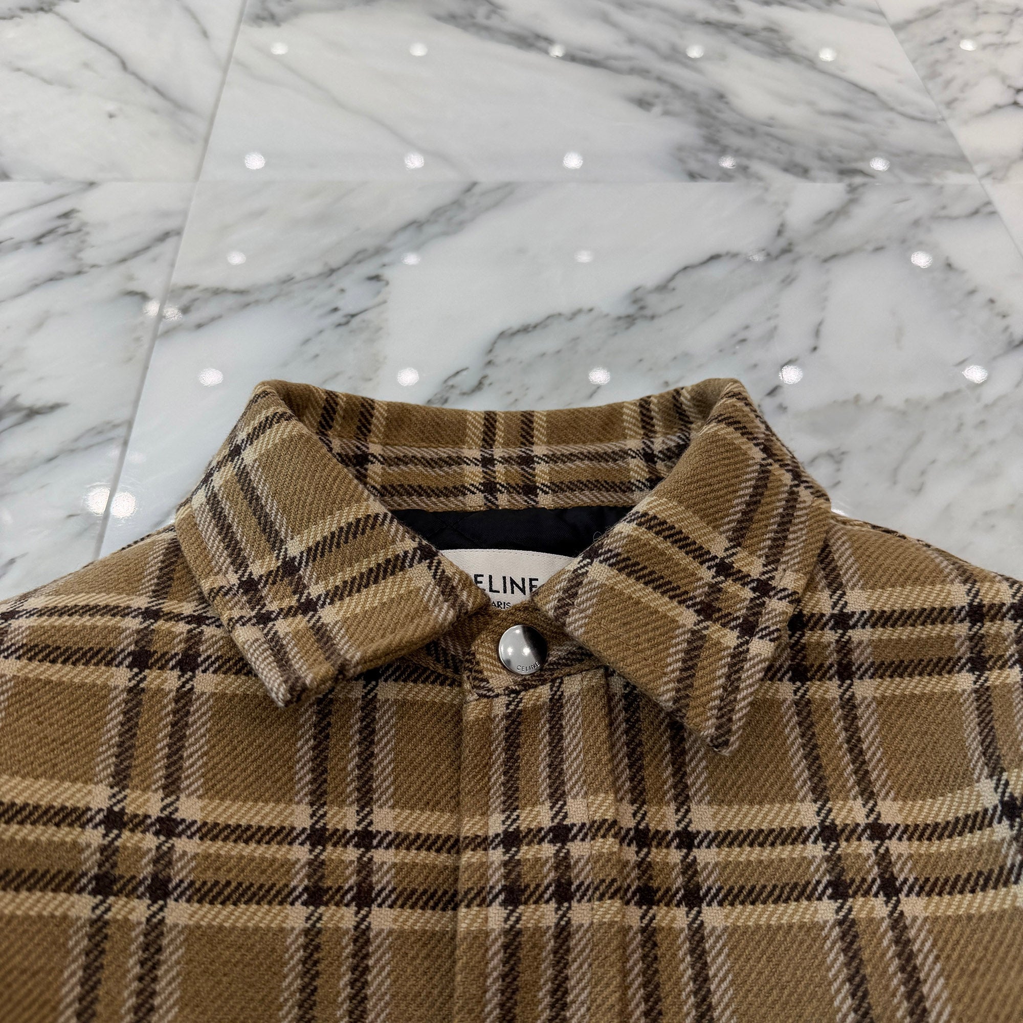 CELINE 2024AW Check Wool Oversize Jacket 2W30D469T.04MB Size 48 セリーヌ チェックウール オーバーサイズジャケット サイズ48