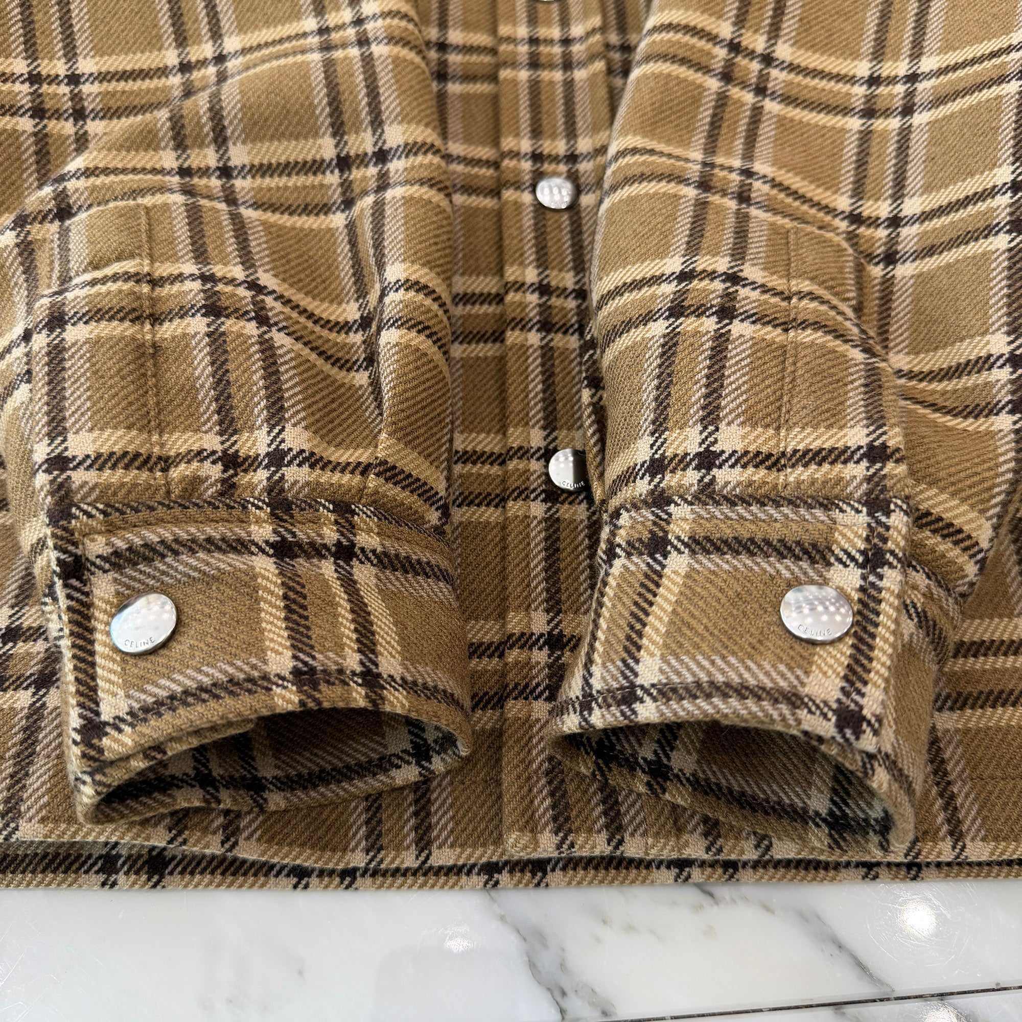 CELINE 2024AW Check Wool Oversize Jacket 2W30D469T.04MB Size 48 セリーヌ チェックウール オーバーサイズジャケット サイズ48