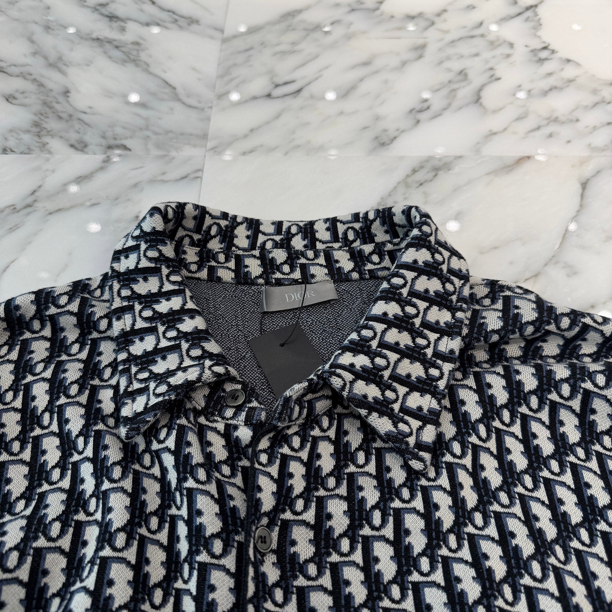 DIOR 2020SS Oblique Cotton Jacquard Overshirt 023M550AT099 Size XL ディオール オブリーク コットン ジャガード オーバーシャツ サイズXL