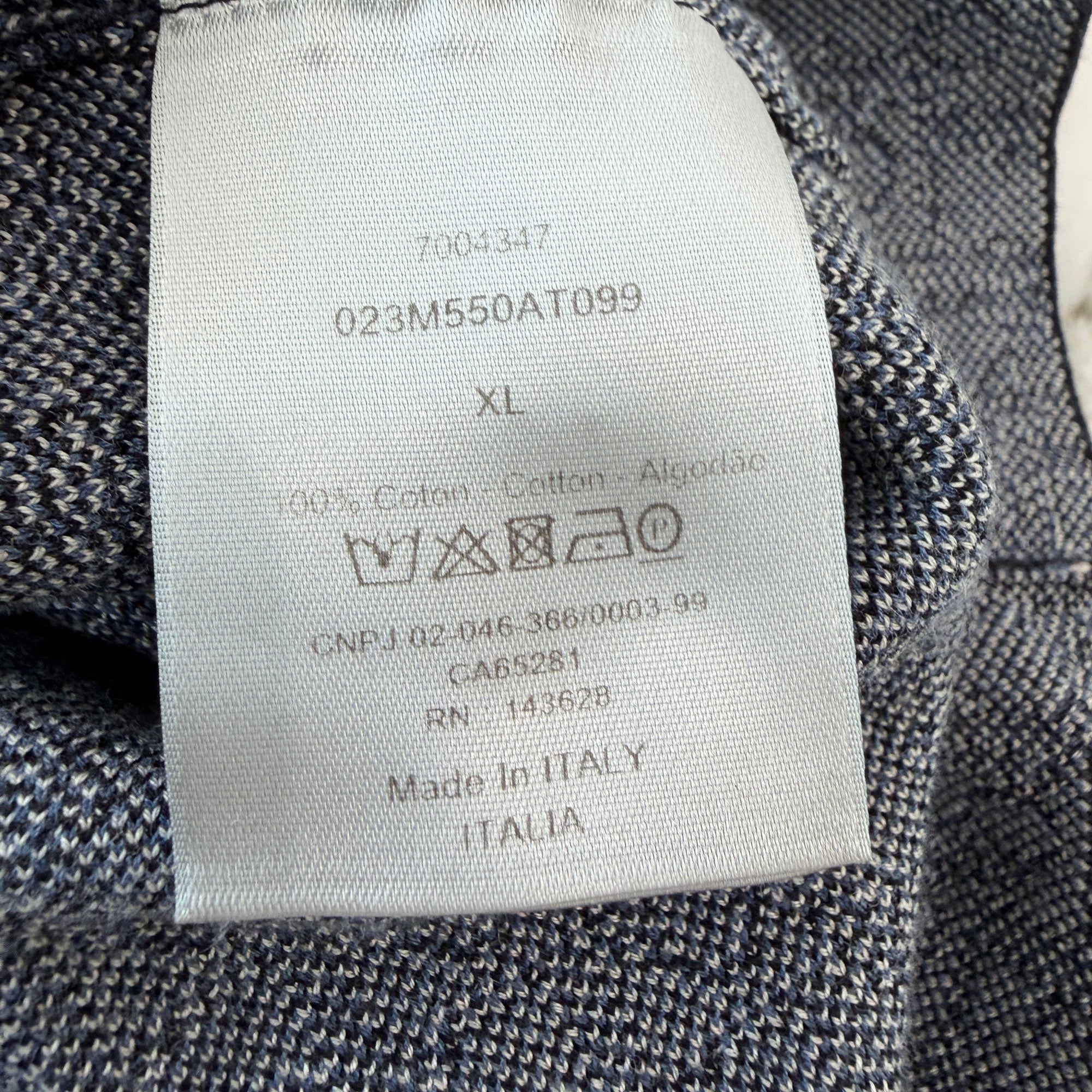 DIOR 2020SS Oblique Cotton Jacquard Overshirt 023M550AT099 Size XL ディオール オブリーク コットン ジャガード オーバーシャツ サイズXL