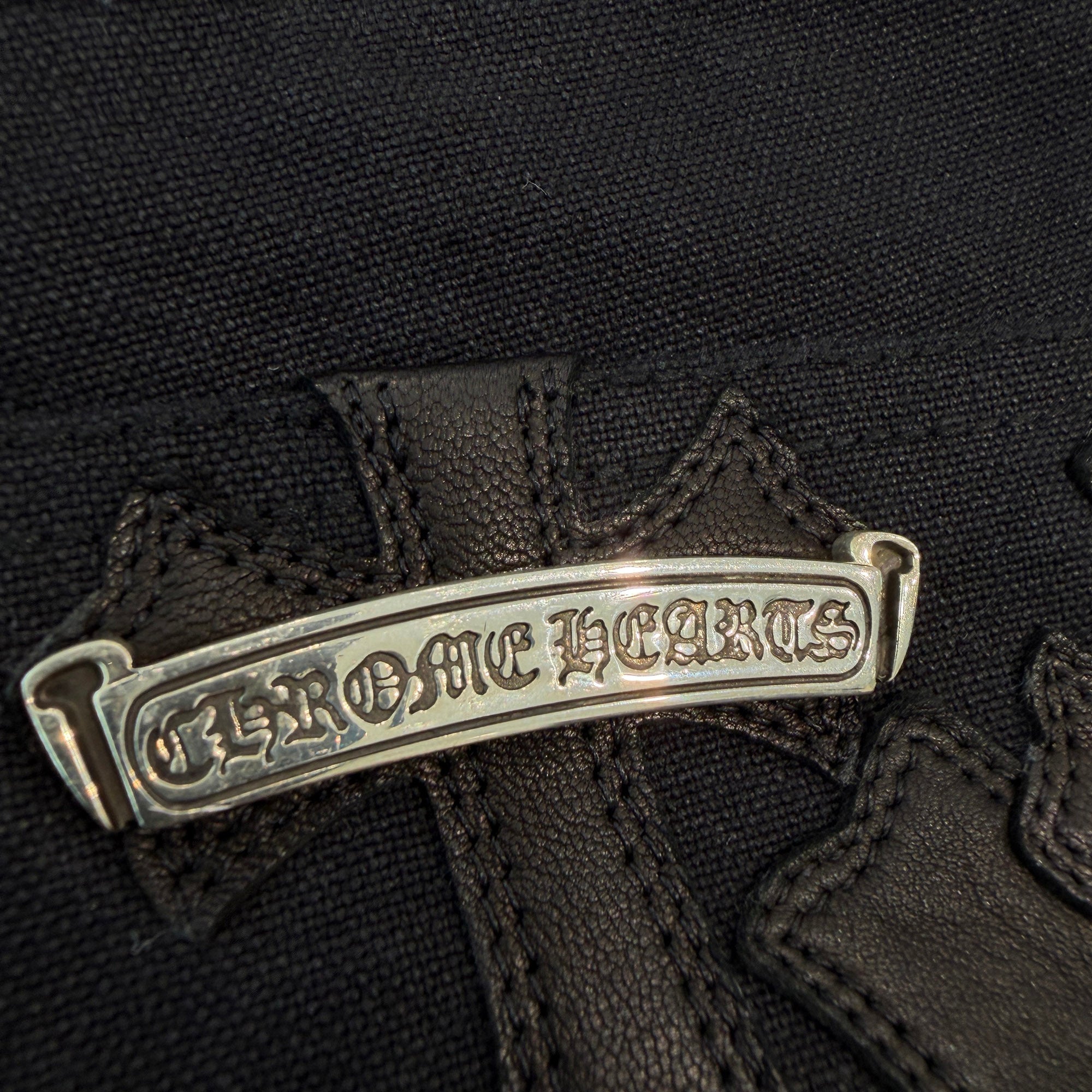 CHROME HEARTS Cemetery Cross Leather Patch Cotton Cargo Pants Size 33 クロムハーツ セメタリークロス レザーパッチコットンカーゴパンツ サイズ33