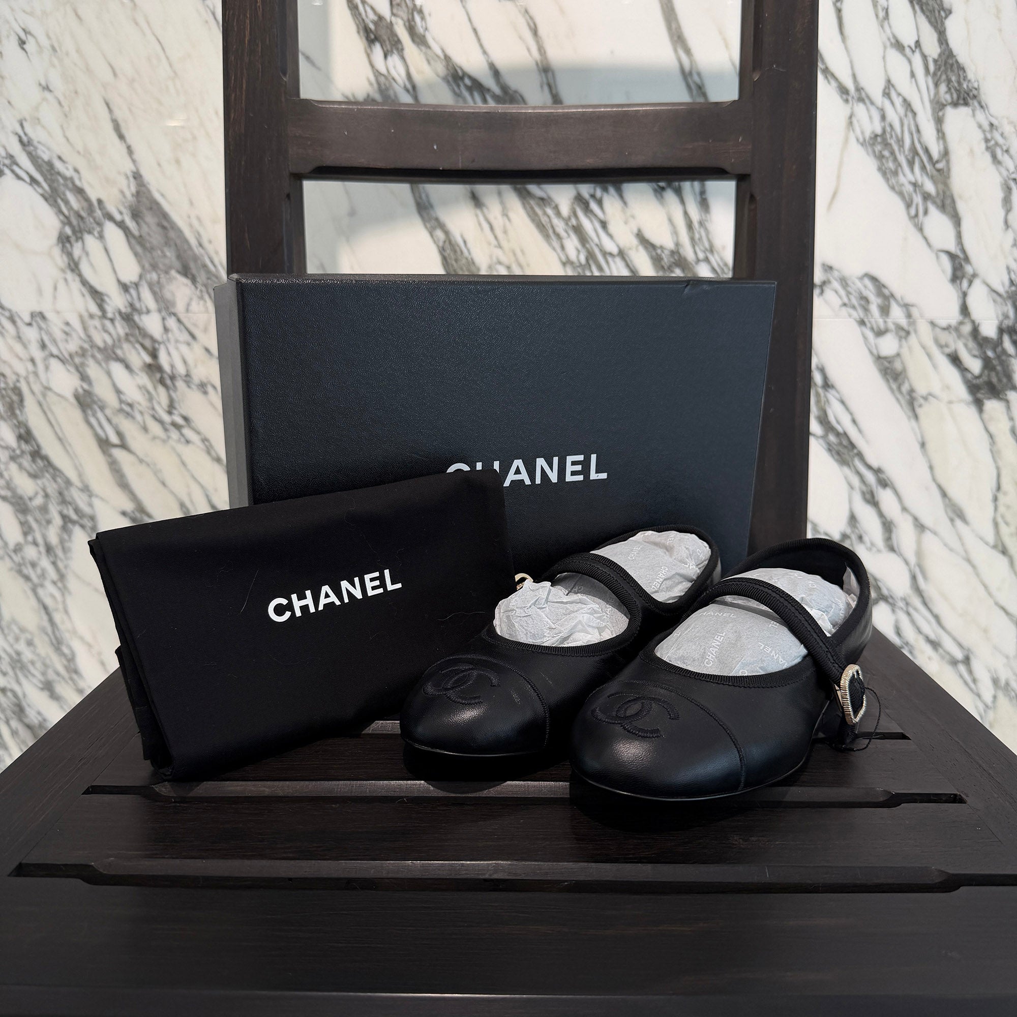 CHANEL 2025SS COCO Mark Lamb Leather Mary Jane Size 37C (約23.5cm～24.0cm) シャネル ココマーク ラムスキン メリージェーン サイズ 37C (約23.5cm～24.0cm)