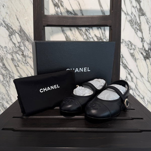 CHANEL 2025SS COCO Mark Lamb Leather Mary Jane Size 37C (約23.5cm～24.0cm) シャネル ココマーク ラムスキン メリージェーン サイズ 37C (約23.5cm～24.0cm)