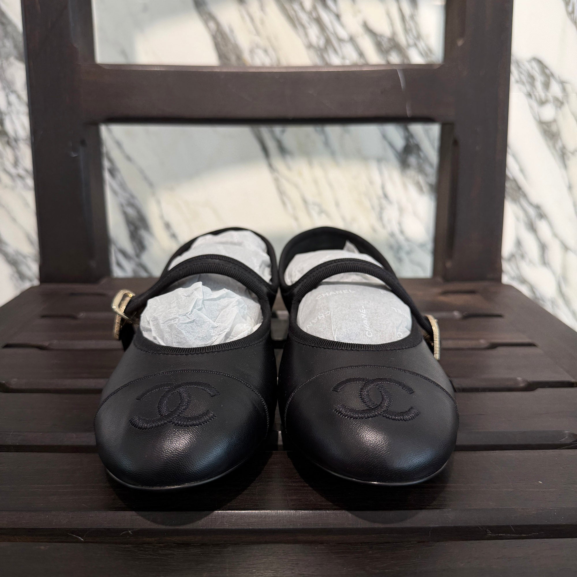 CHANEL 2025SS COCO Mark Lamb Leather Mary Jane Size 37C (約23.5cm～24.0cm) シャネル ココマーク ラムスキン メリージェーン サイズ 37C (約23.5cm～24.0cm)