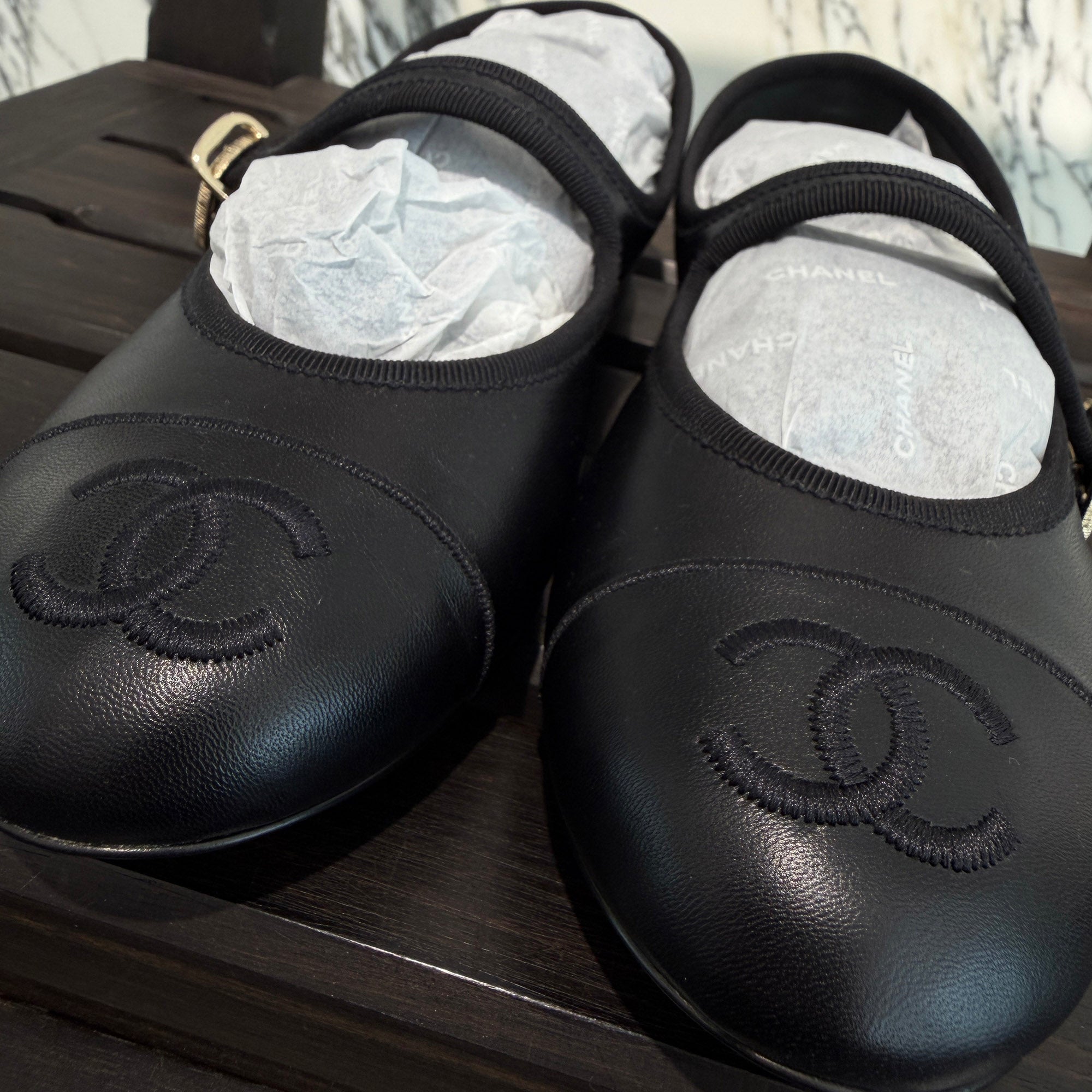 CHANEL 2025SS COCO Mark Lamb Leather Mary Jane Size 37C (約23.5cm～24.0cm) シャネル ココマーク ラムスキン メリージェーン サイズ 37C (約23.5cm～24.0cm)