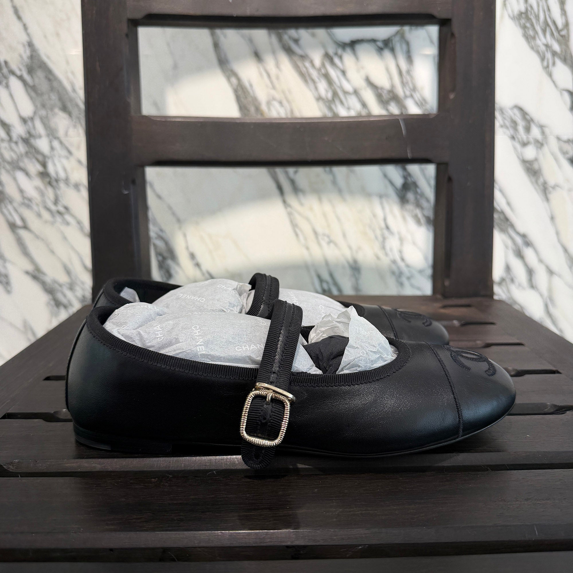 CHANEL 2025SS COCO Mark Lamb Leather Mary Jane Size 37C (約23.5cm～24.0cm) シャネル ココマーク ラムスキン メリージェーン サイズ 37C (約23.5cm～24.0cm)
