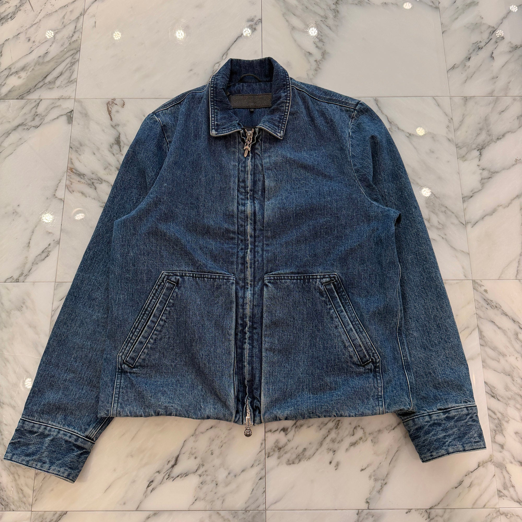 CHROME HEARTS Street Meat Dagger Zip Denim Jacket Size L クロムハーツ ストリートミート ダガージップ デニムジャケット サイズL