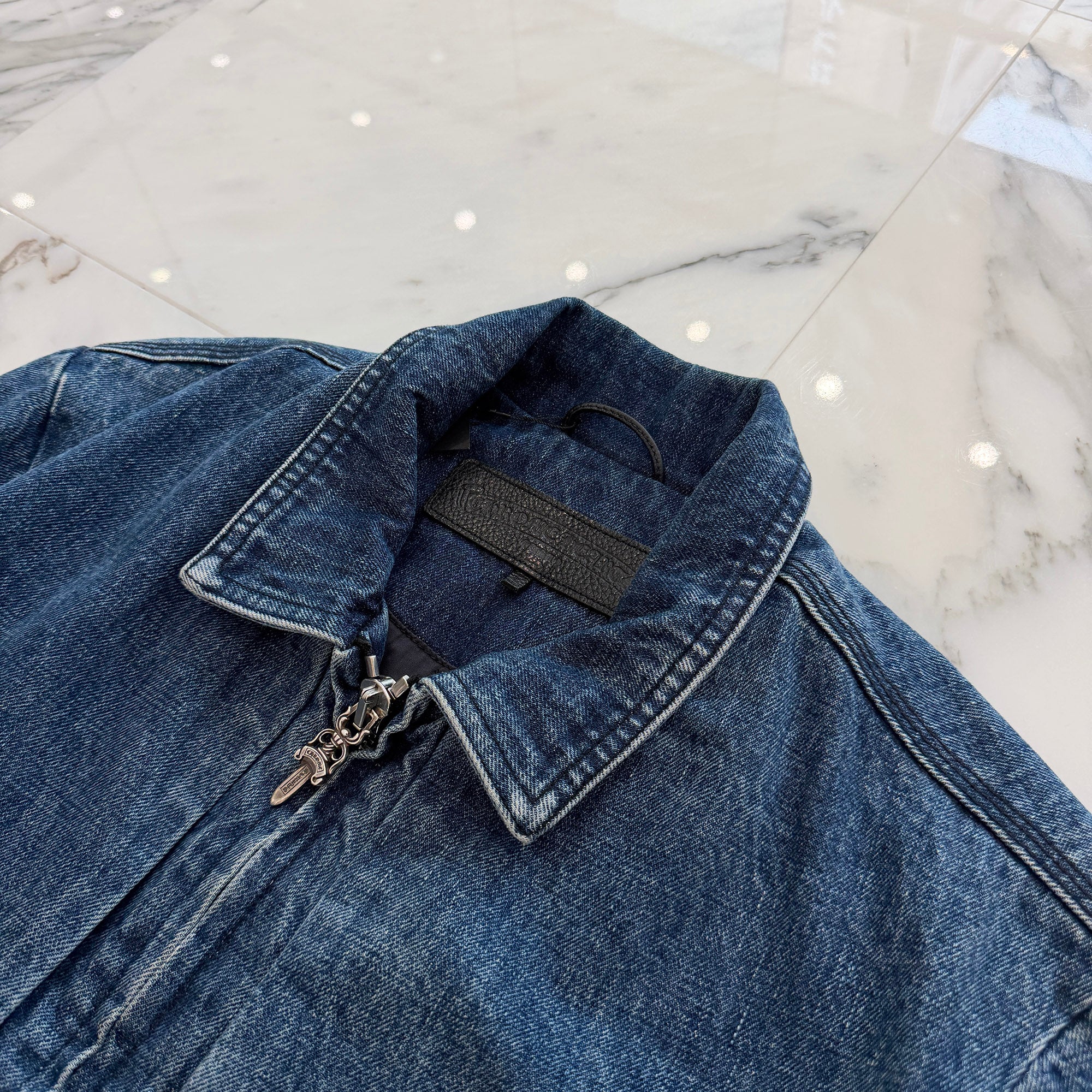 CHROME HEARTS Street Meat Dagger Zip Denim Jacket Size L クロムハーツ ストリートミート ダガージップ デニムジャケット サイズL