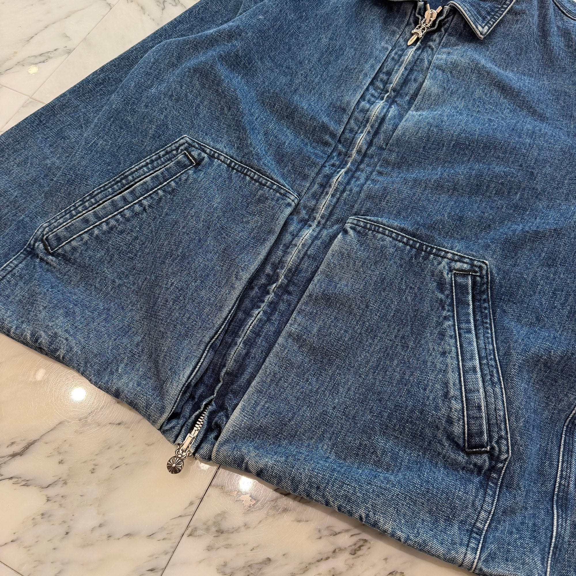 CHROME HEARTS Street Meat Dagger Zip Denim Jacket Size L クロムハーツ ストリートミート ダガージップ デニムジャケット サイズL