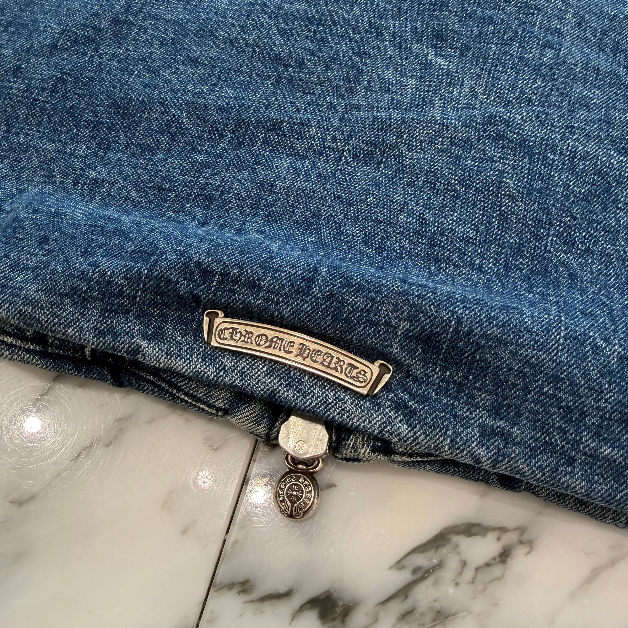 CHROME HEARTS Street Meat Dagger Zip Denim Jacket Size L クロムハーツ ストリートミート ダガージップ デニムジャケット サイズL