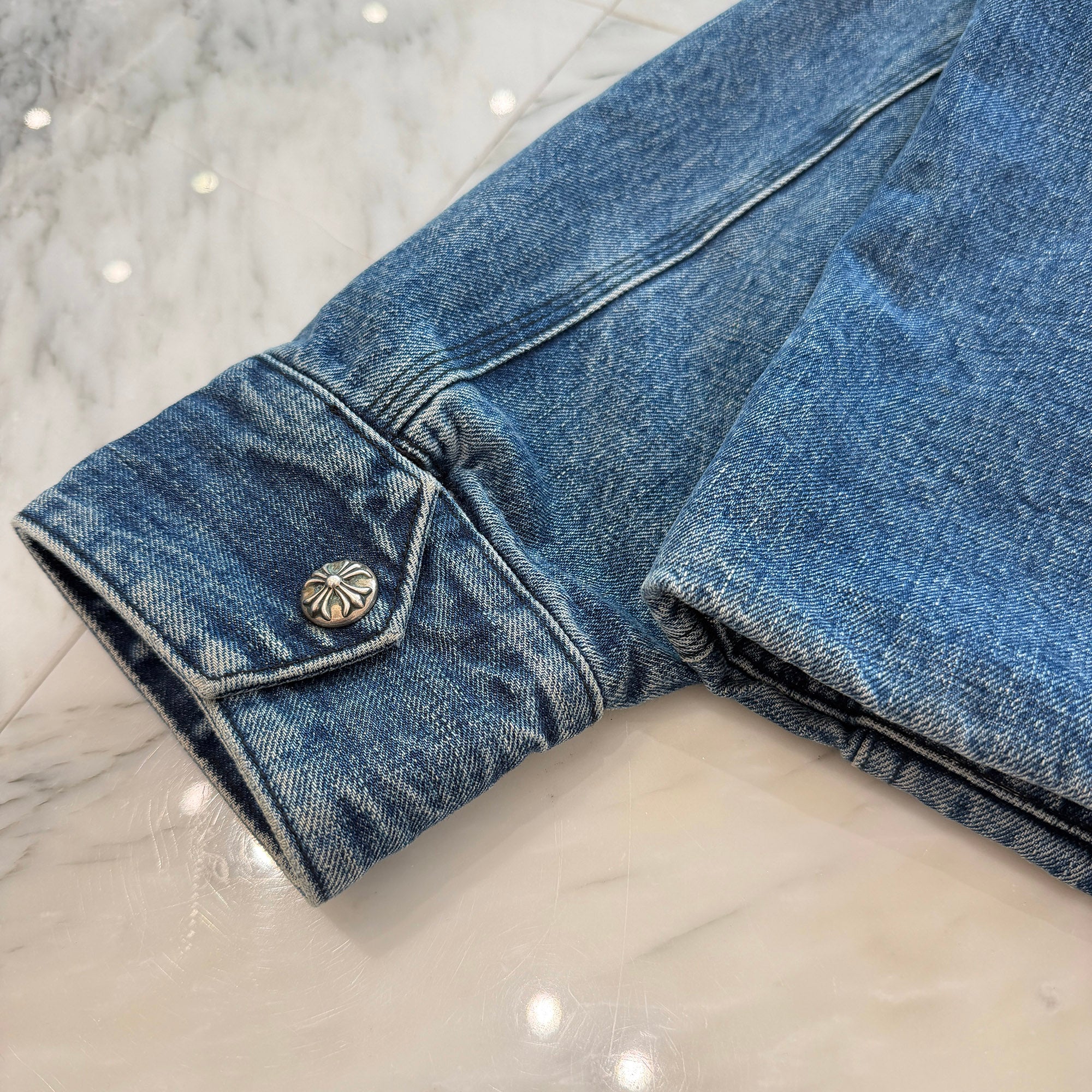 CHROME HEARTS Street Meat Dagger Zip Denim Jacket Size L クロムハーツ ストリートミート ダガージップ デニムジャケット サイズL