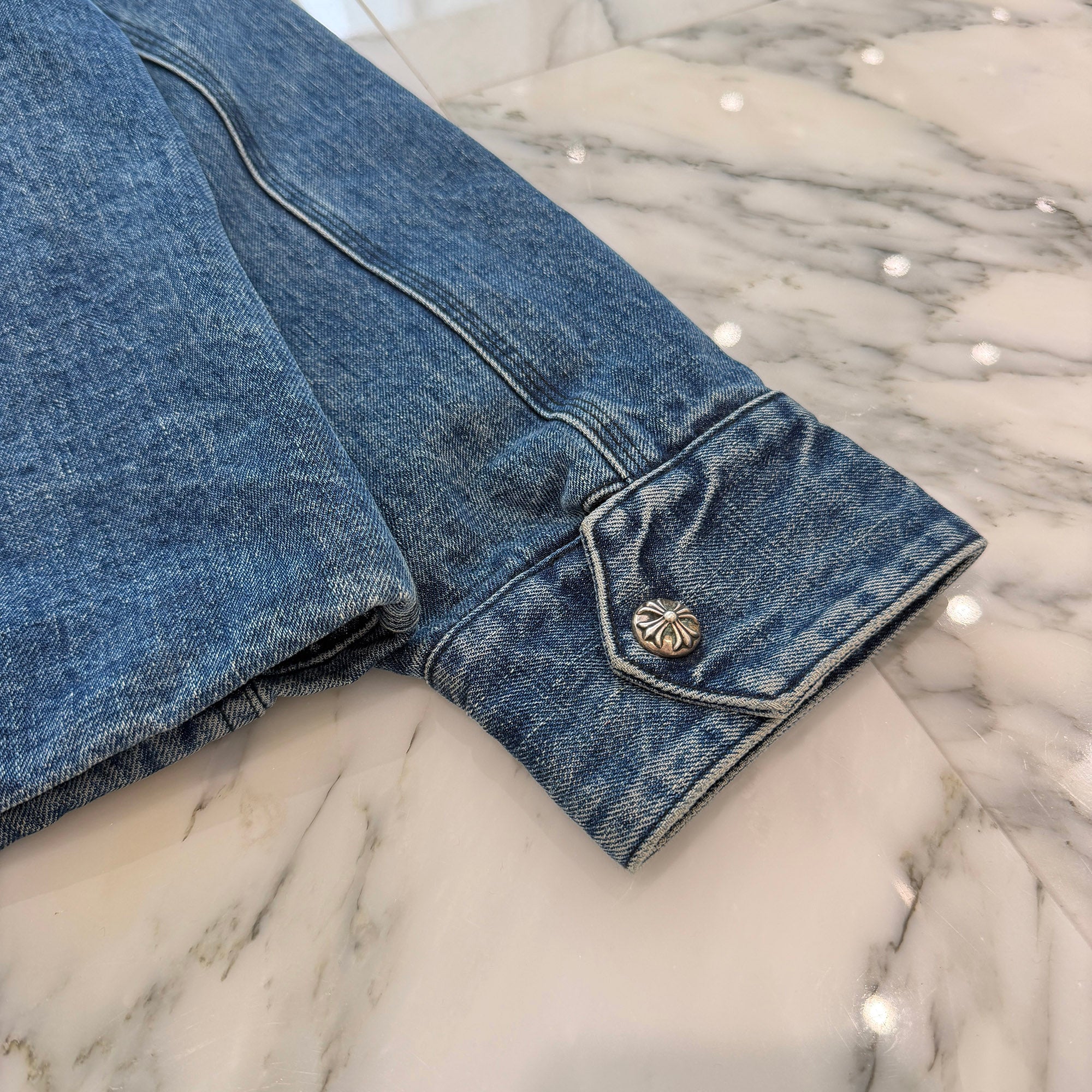 CHROME HEARTS Street Meat Dagger Zip Denim Jacket Size L クロムハーツ ストリートミート ダガージップ デニムジャケット サイズL